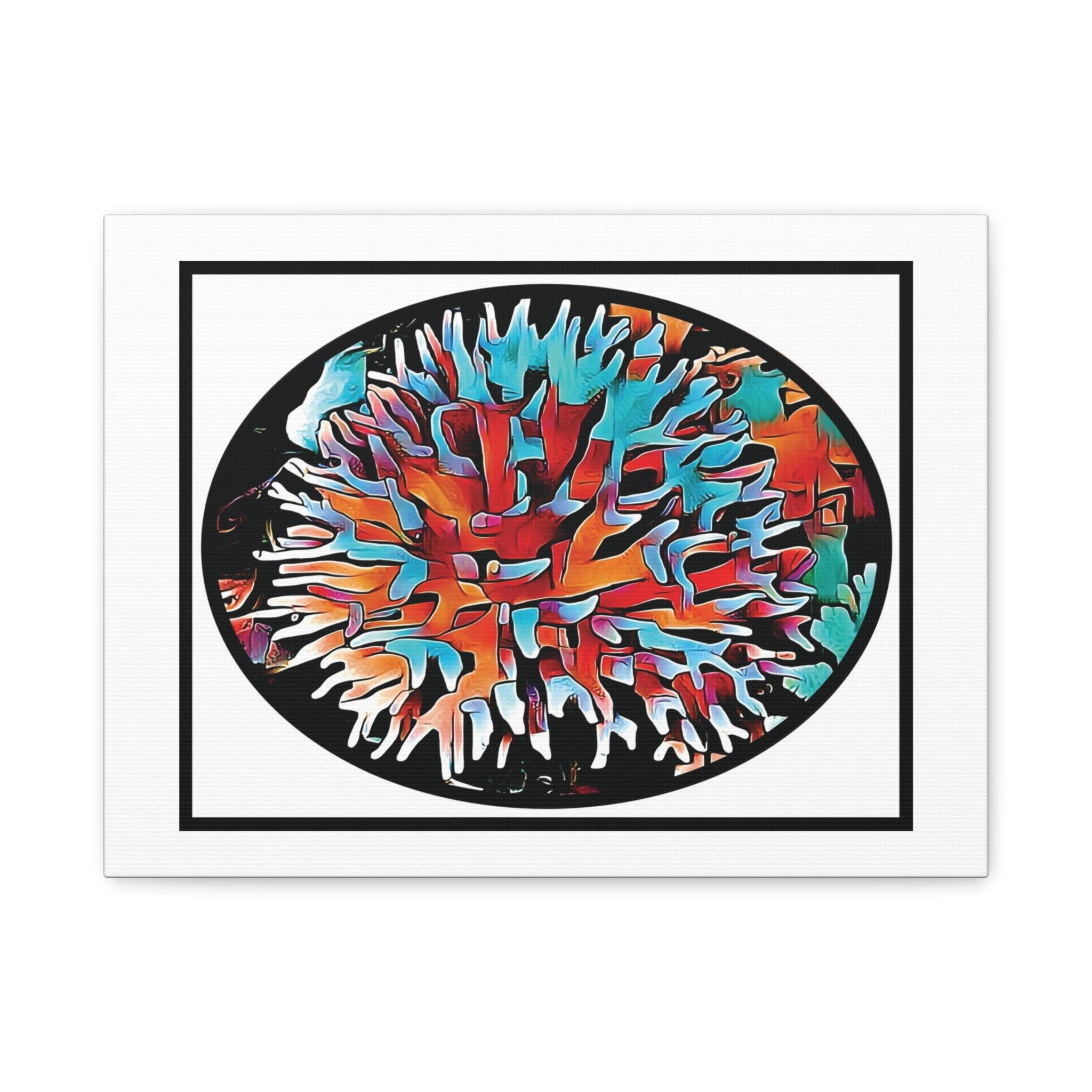 Coral View Egg - Canvas Wall Art