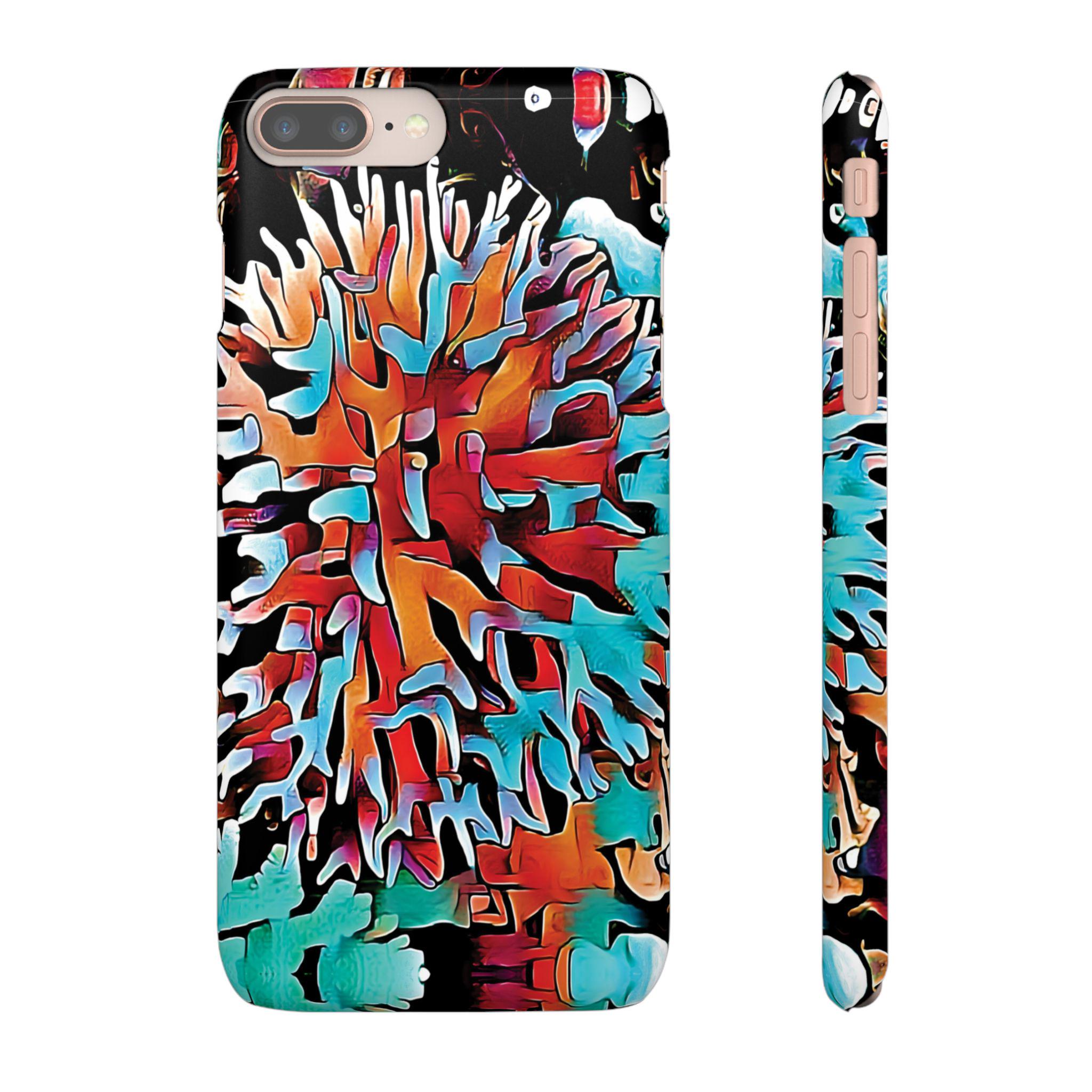 Aqua Spike iPhone Snap Case - Walt Smith Fiji Ocean Art - Supports ADE Reef Restoration