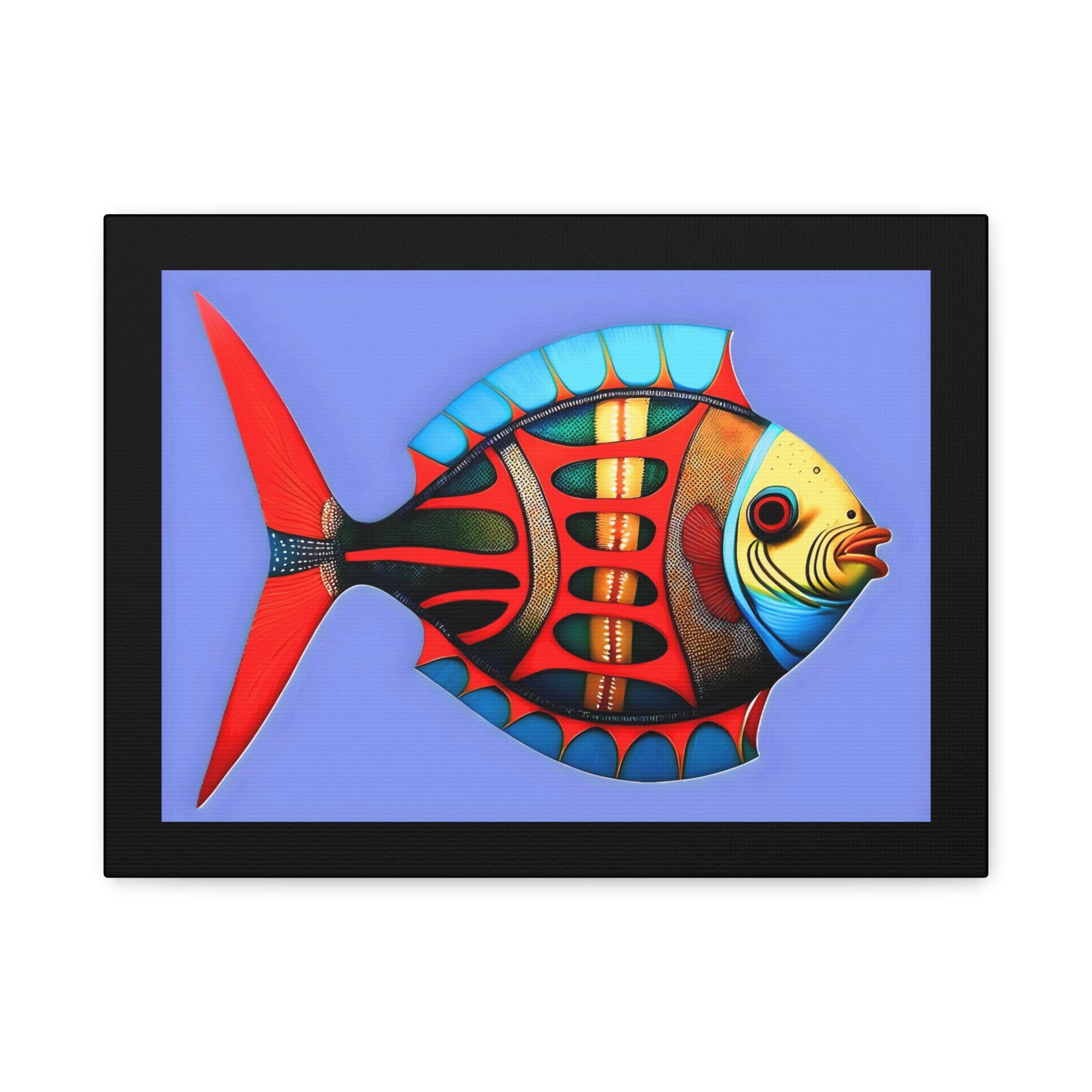 Fish Kiss Canvas Wall Art