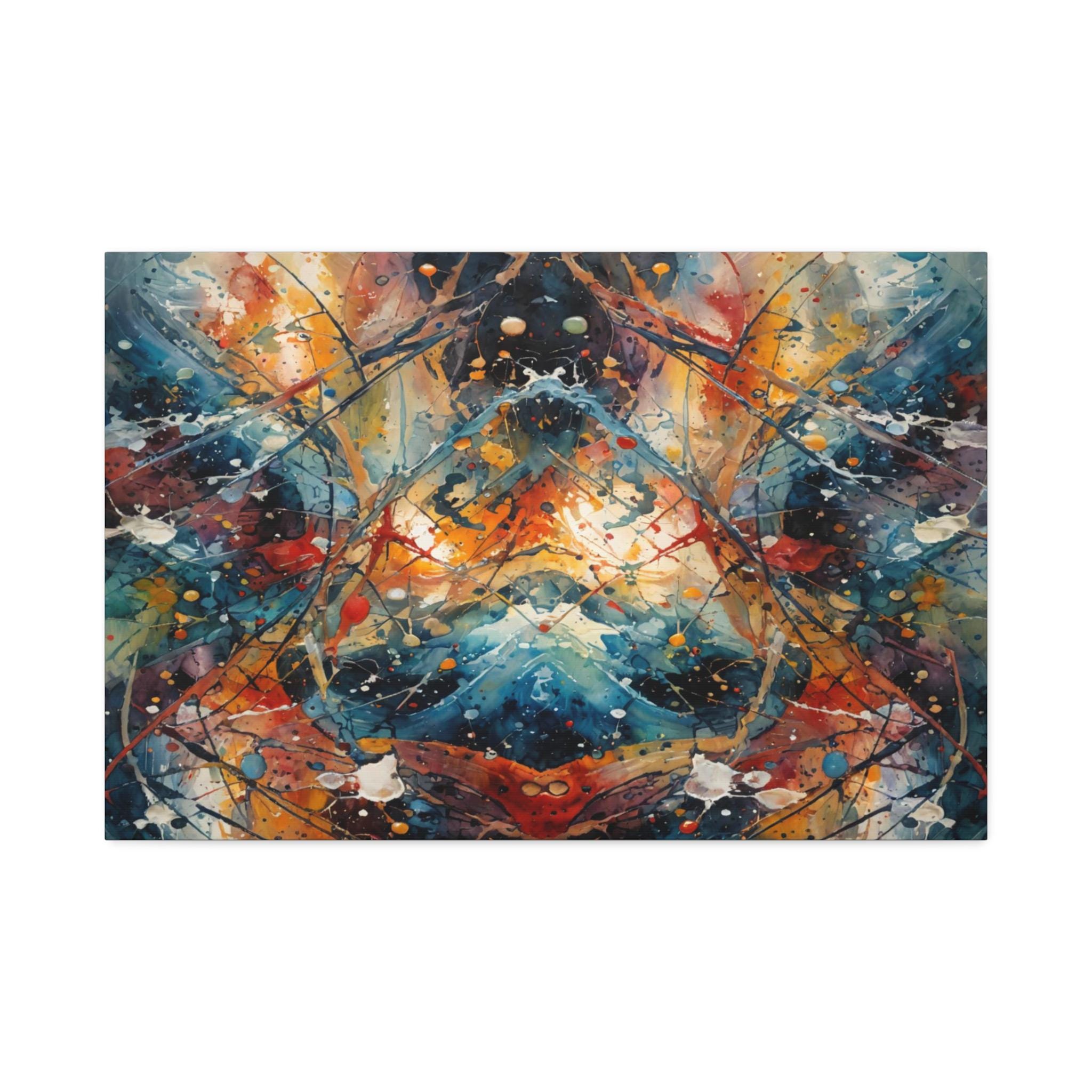 Red Scribe 3 - Canvas Wall Art