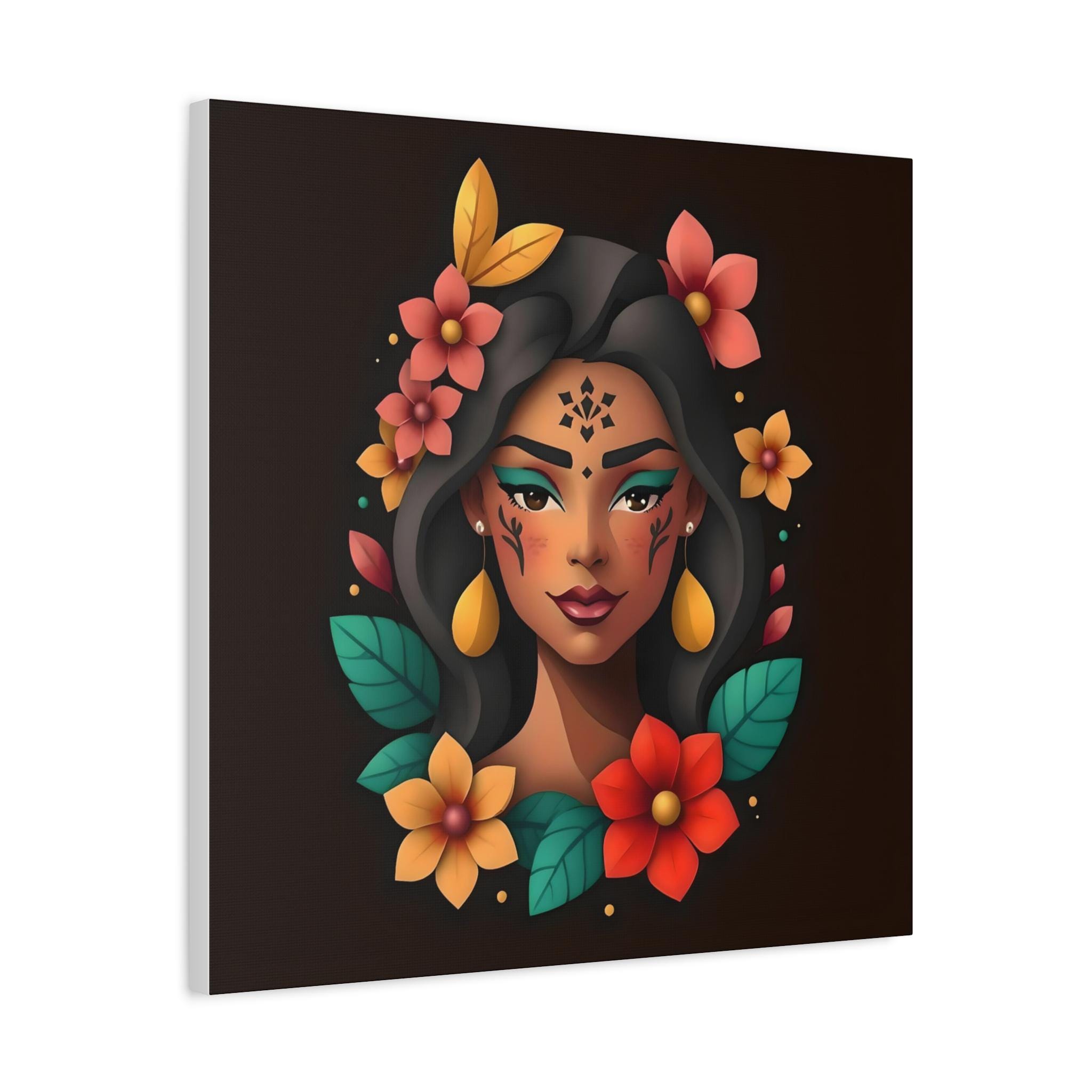 Lady on Black B - Canvas Wall Art