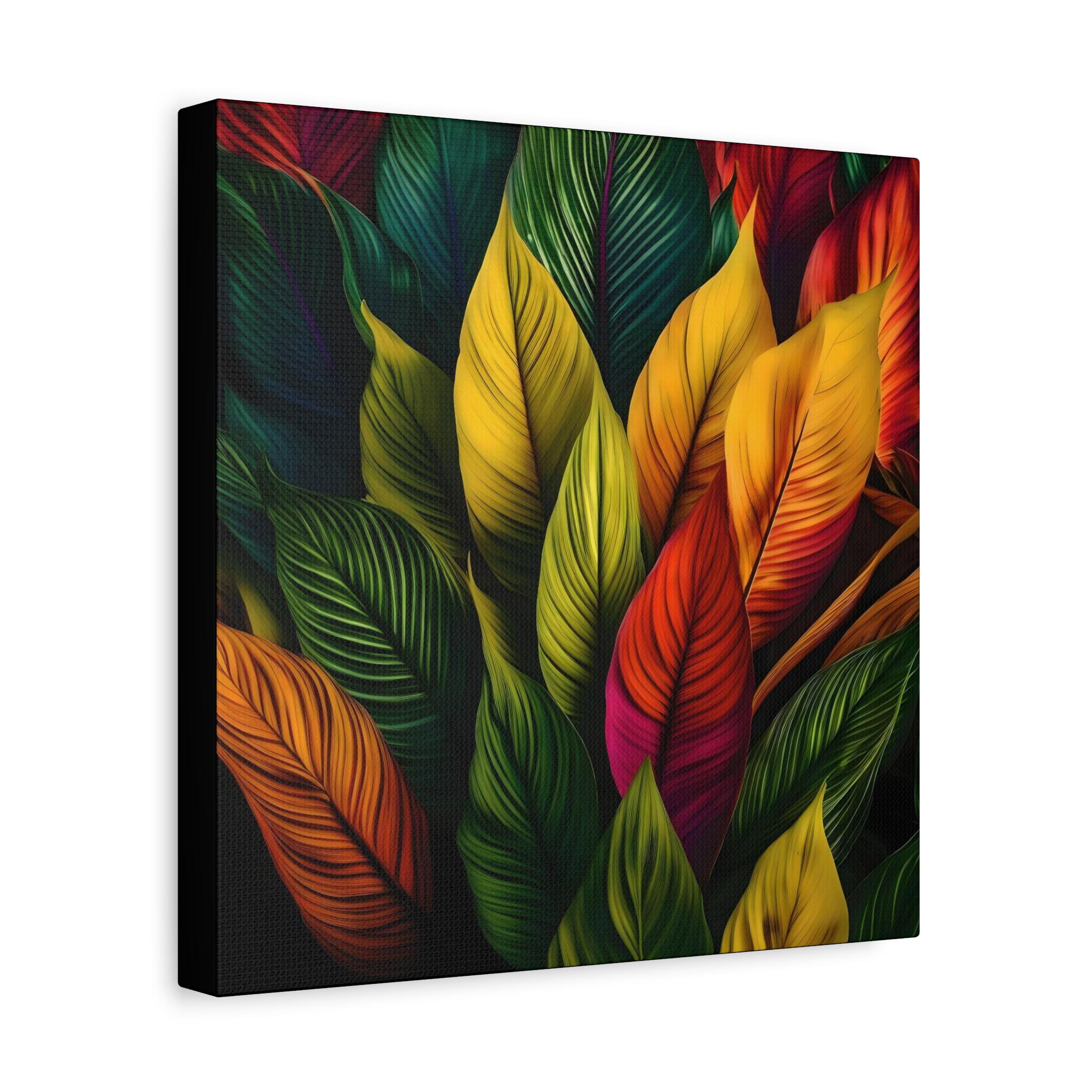 Colored Leaves Canvas Wall Art