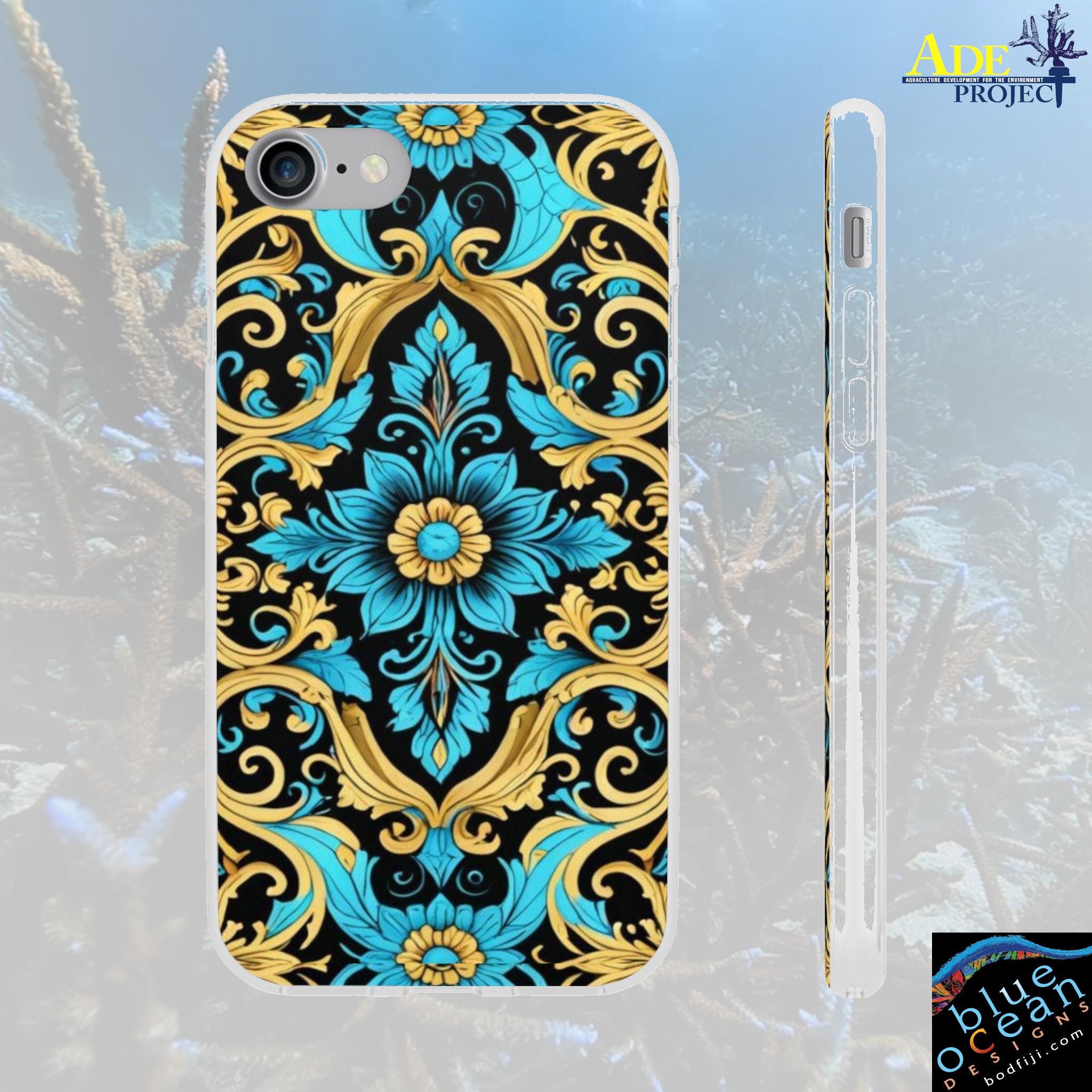 Lacie Thrill iPhone Flexi Case - Walt Smith Fiji Ocean Art - Supports ADE Reef Restoration
