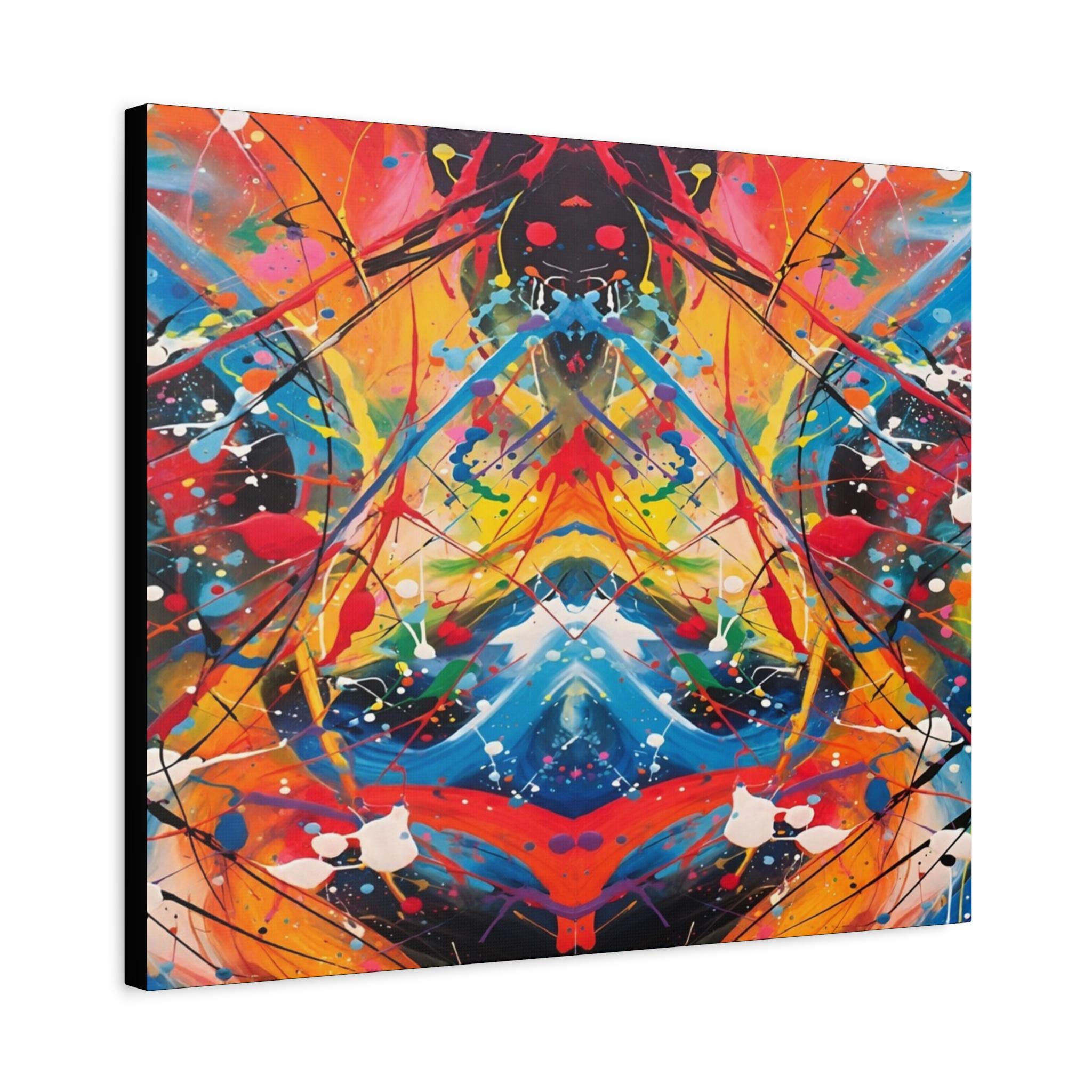 Red Scribe 2 Canvas Wall Art