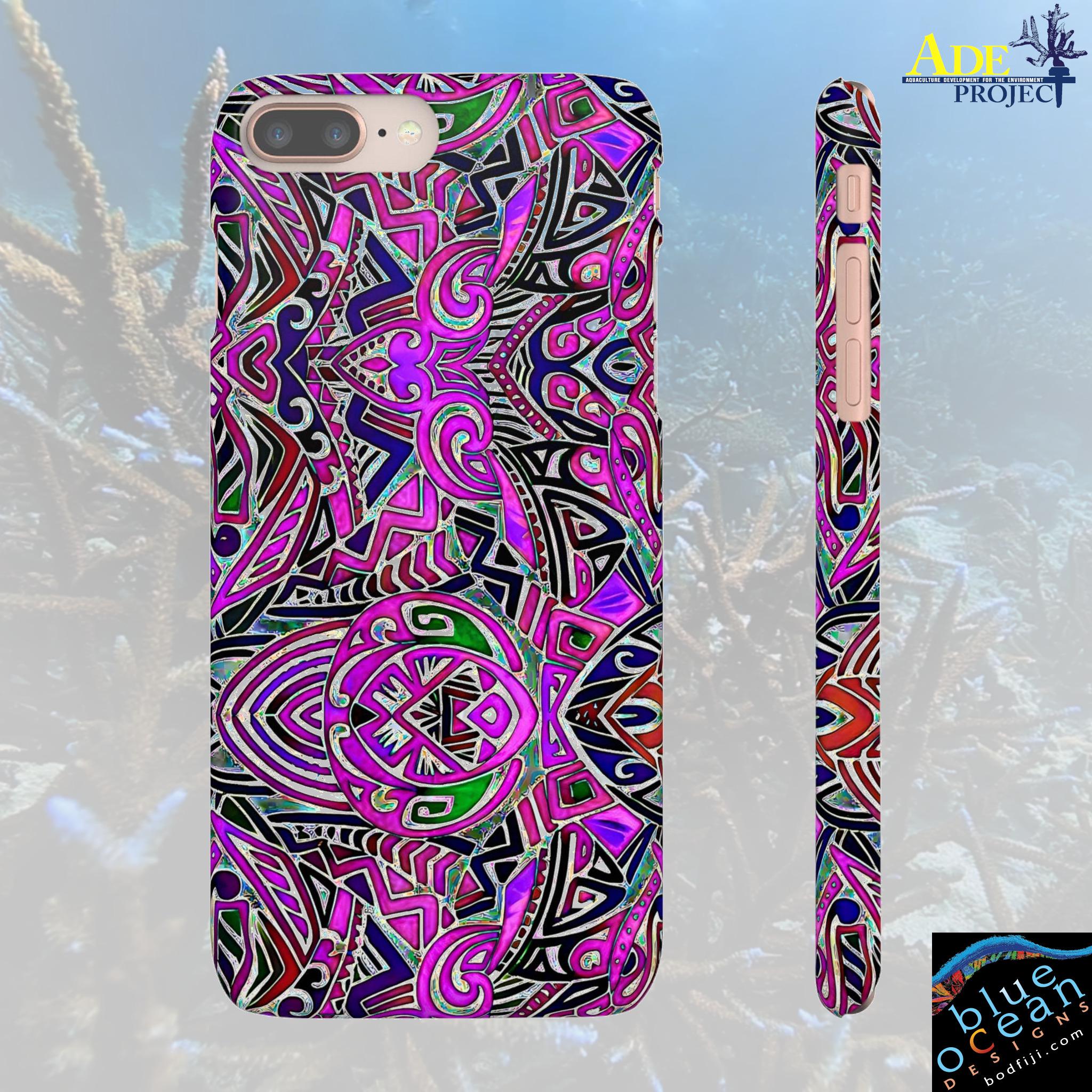 Purple Indo iPhone Snap Case - Walt Smith Fiji Ocean Art - Supports ADE Reef Restoration