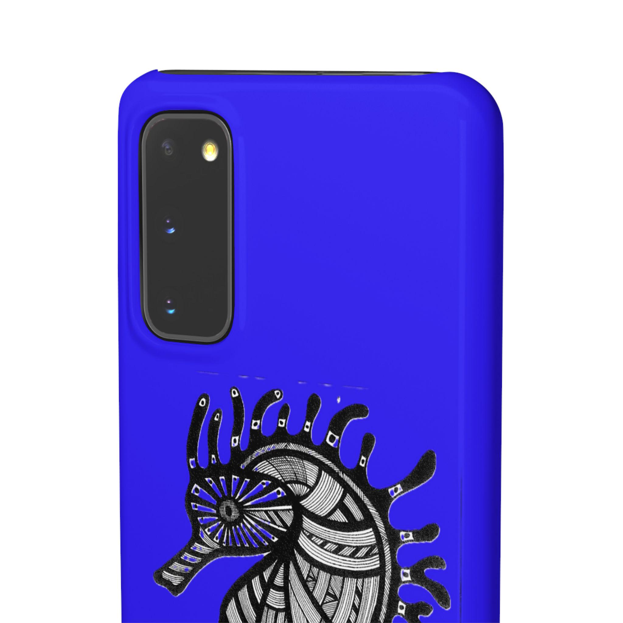 Seahorse on Blue Android Snap Case - Walt Smith Fiji Ocean Art - Supports ADE Reef Restoration