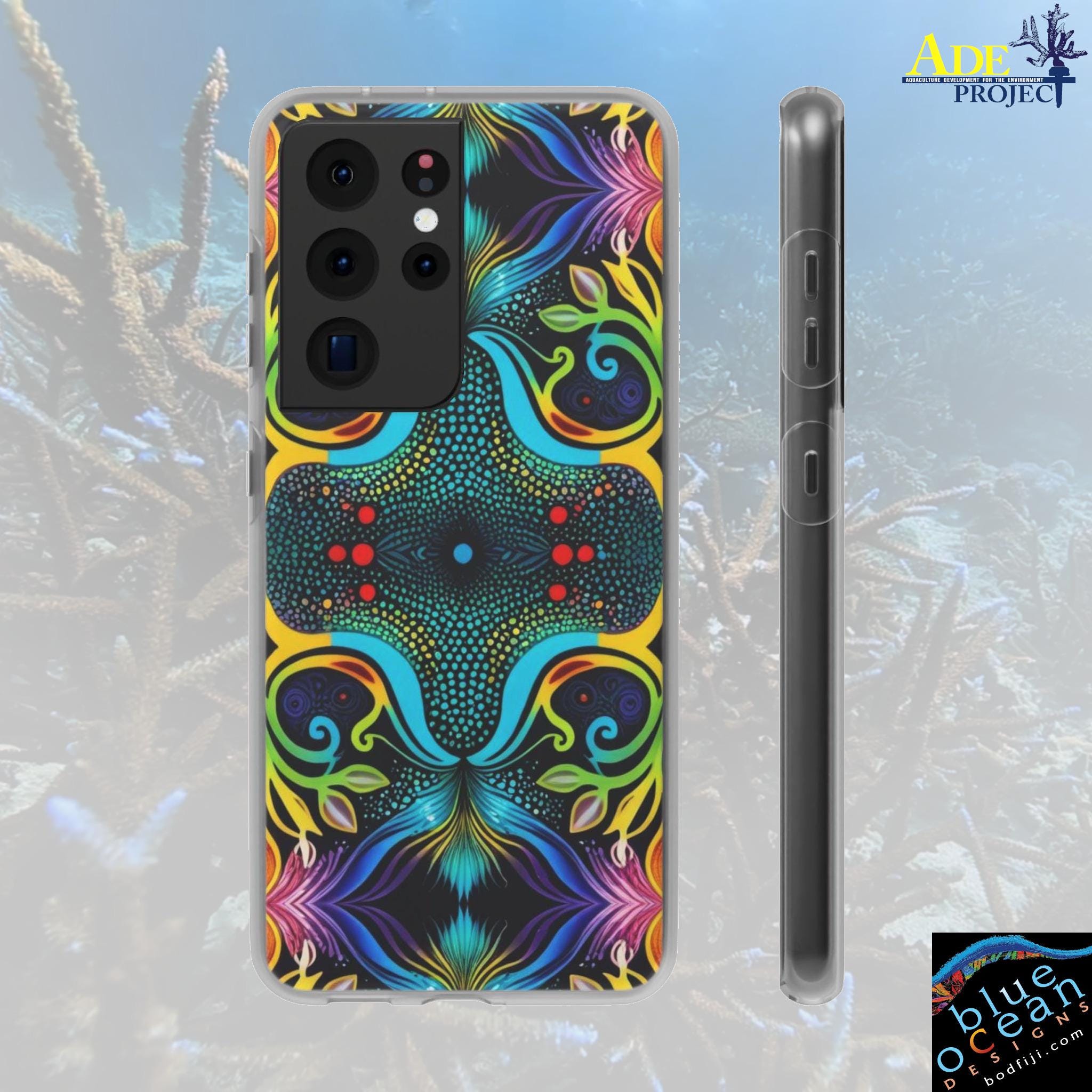 Psychedelic Abo Android Flexi Case - Walt Smith Fiji Ocean Art - Supports ADE Reef Restoration