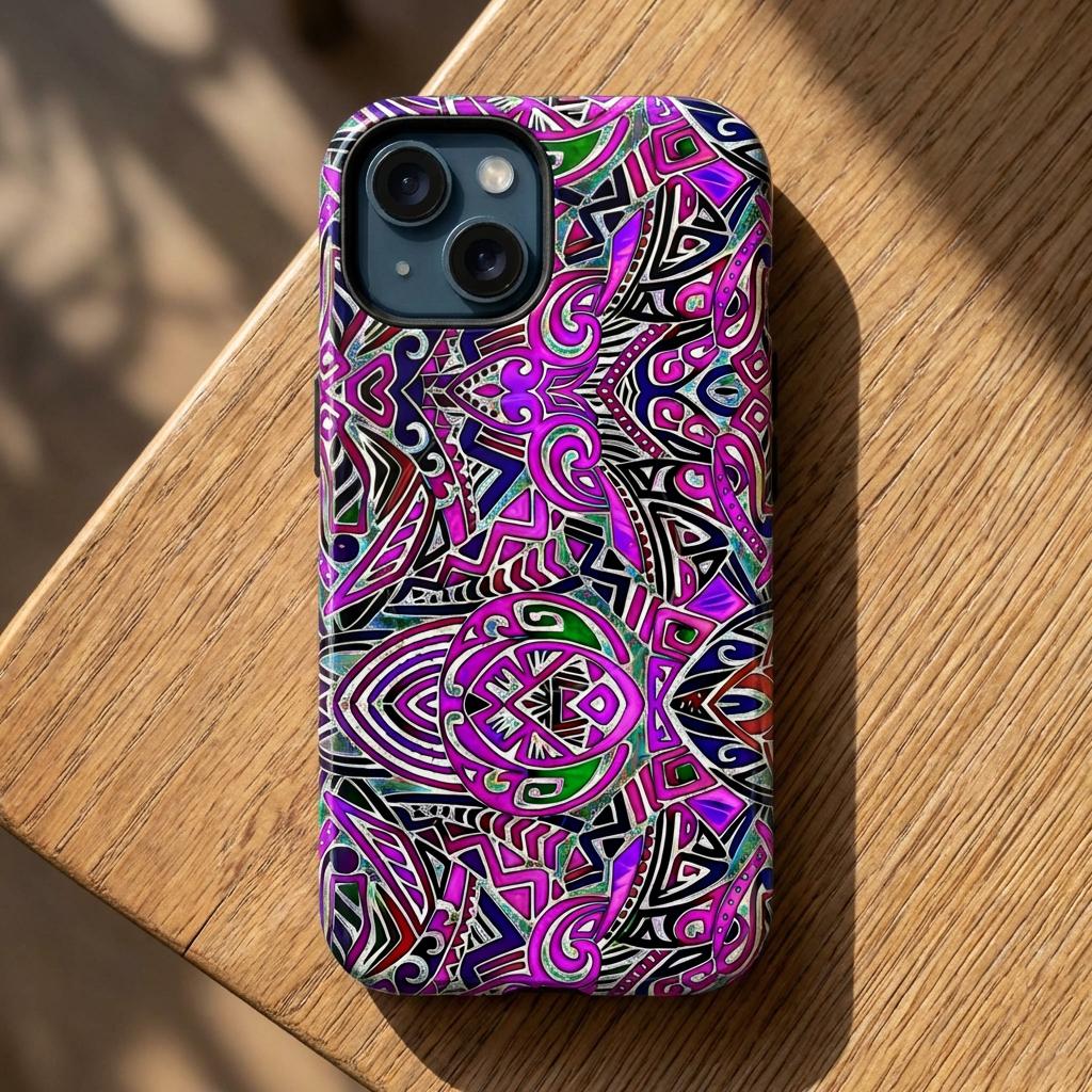 Purple Indo iPhone Magnetic Case - Walt Smith Fiji Ocean Art - Supports ADE Reef Restoration