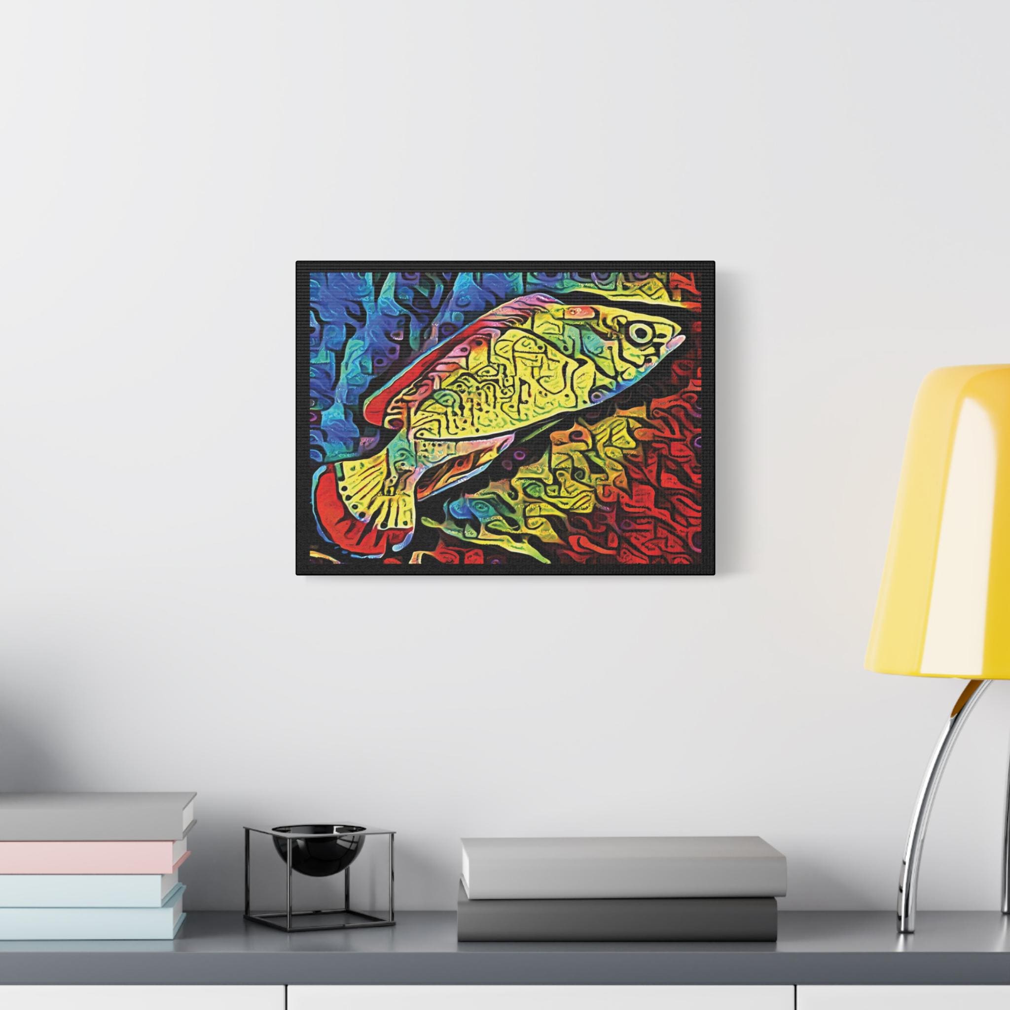 Red Margin Left Canvas Wall Art
