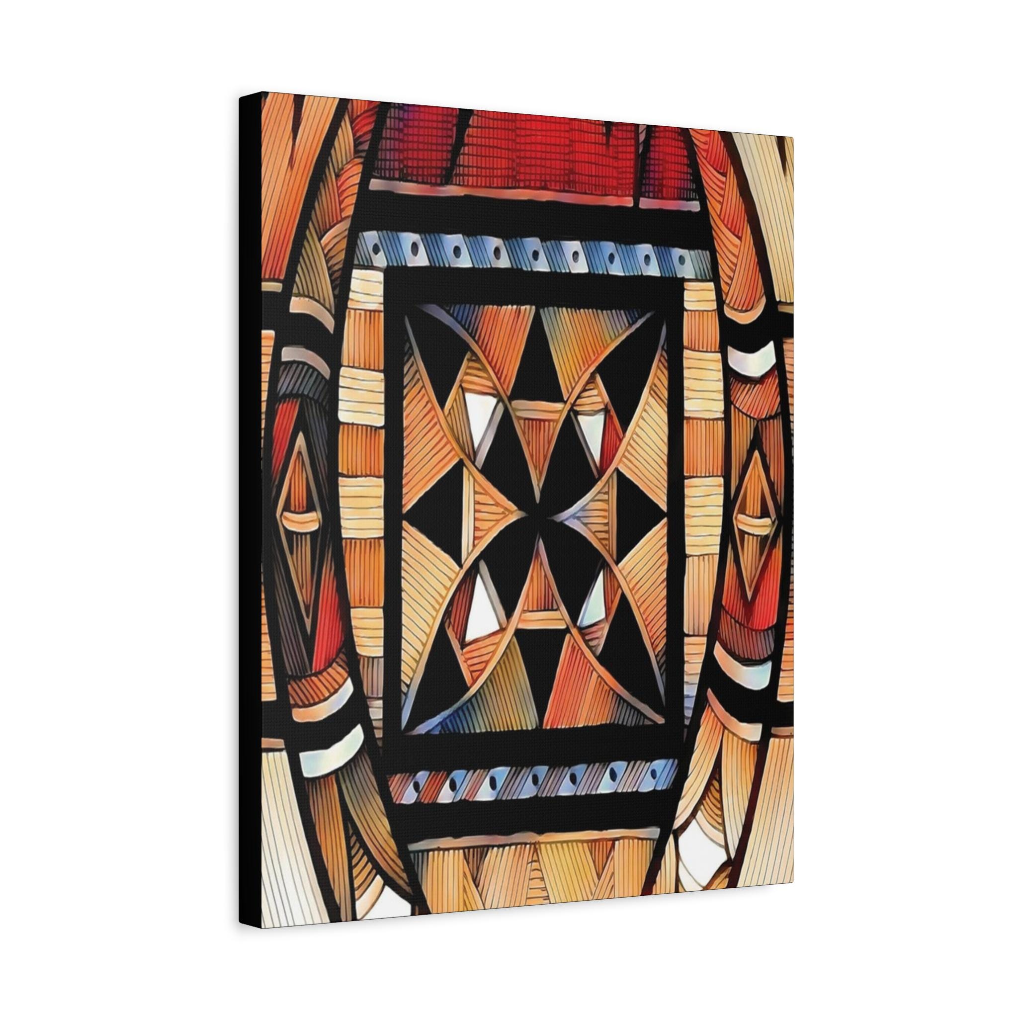 Tapa Trees Canvas Wall Art