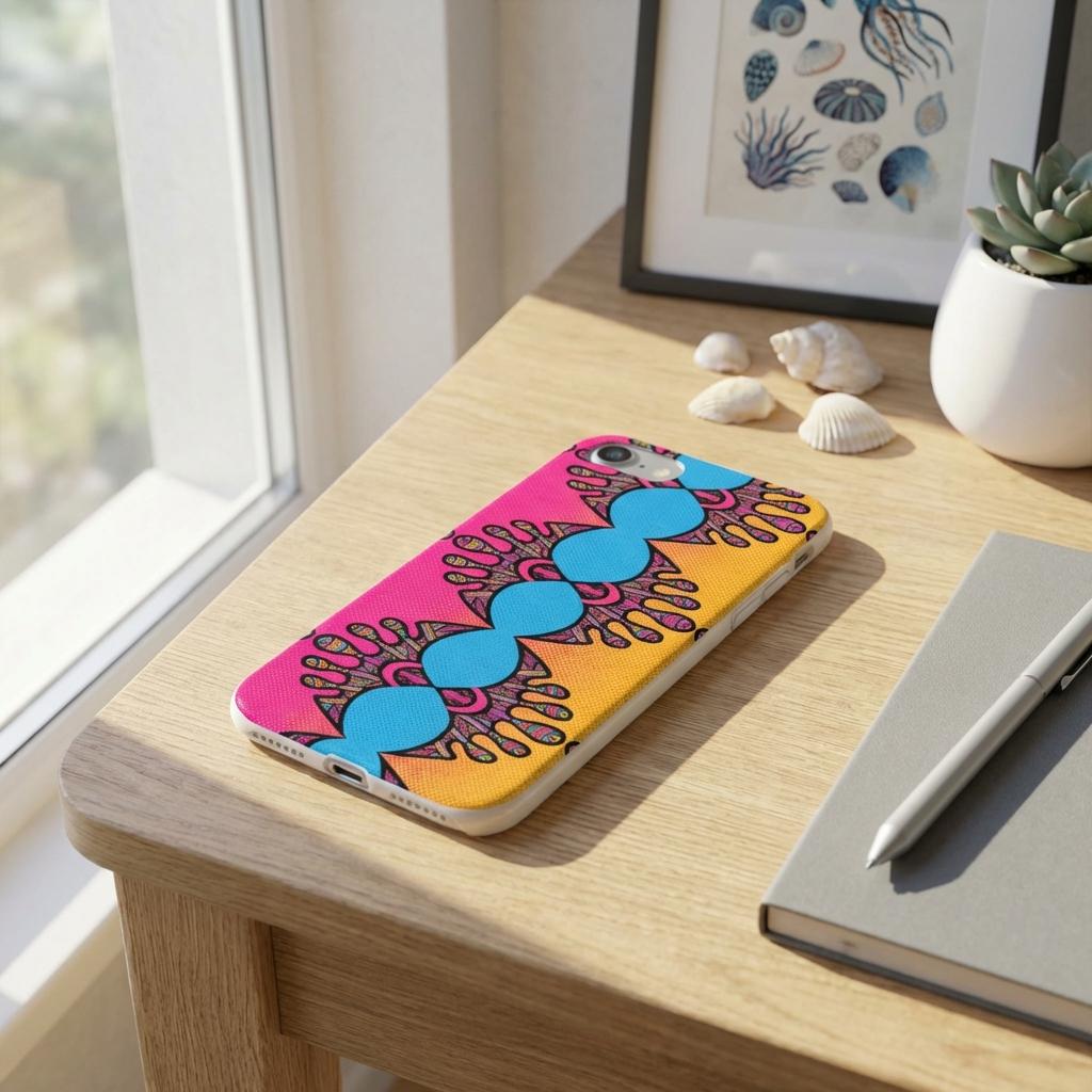 Abstract Urchin Color iPhone Flexi Case