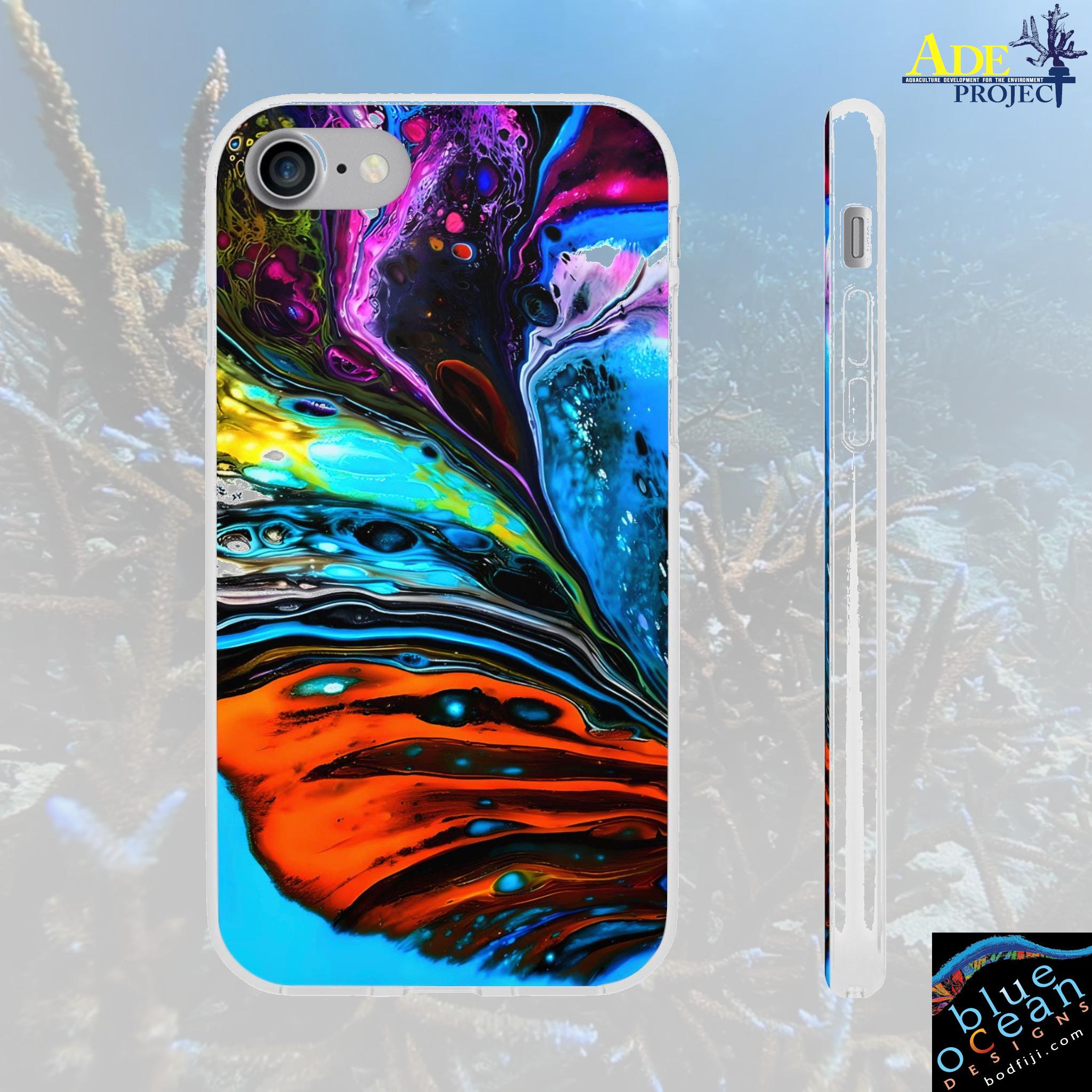 In the Flow iPhone Flexi Case - Walt Smith Fiji Ocean Art - Supports ADE Reef Restoration