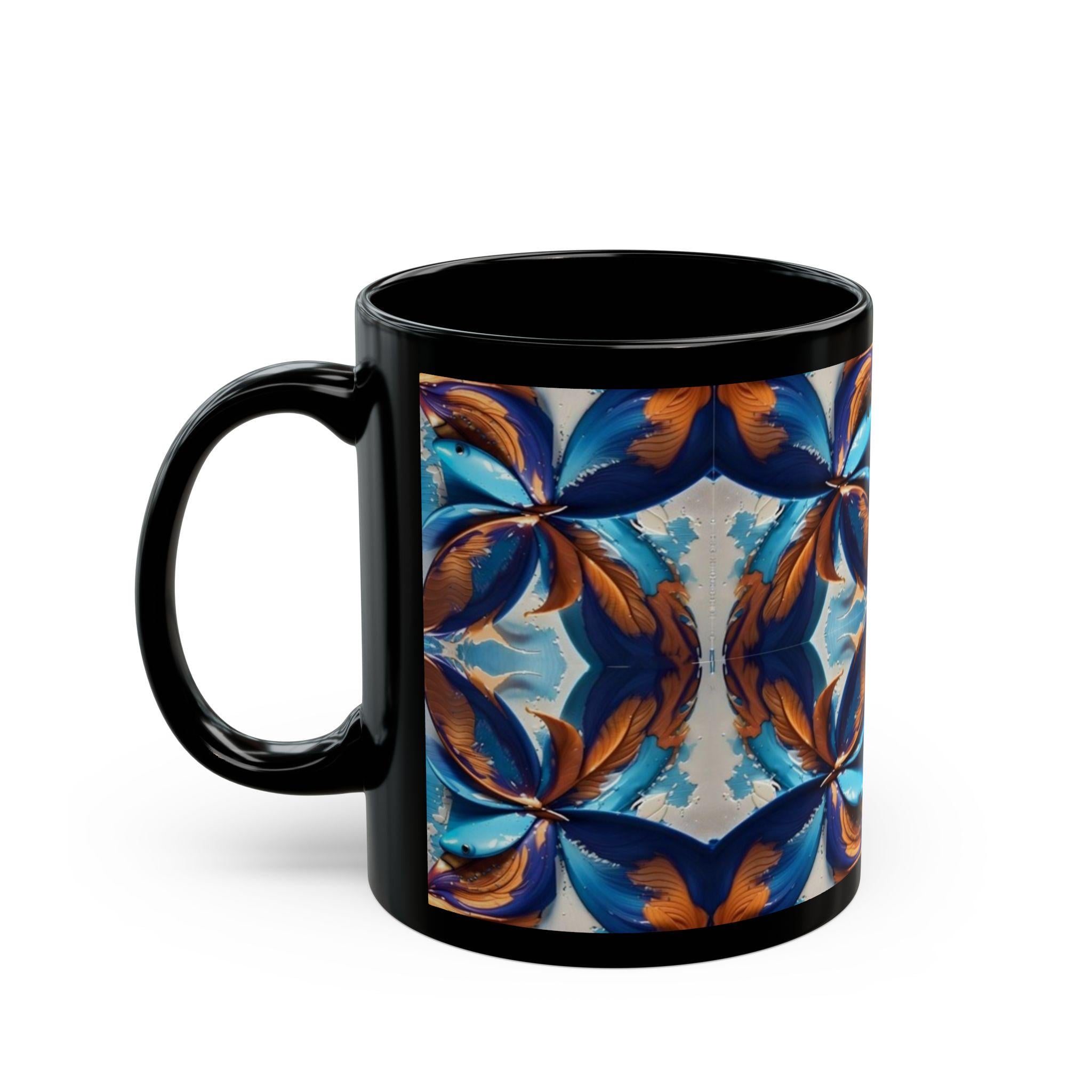 Blue Fan Quad - Coffee Mug