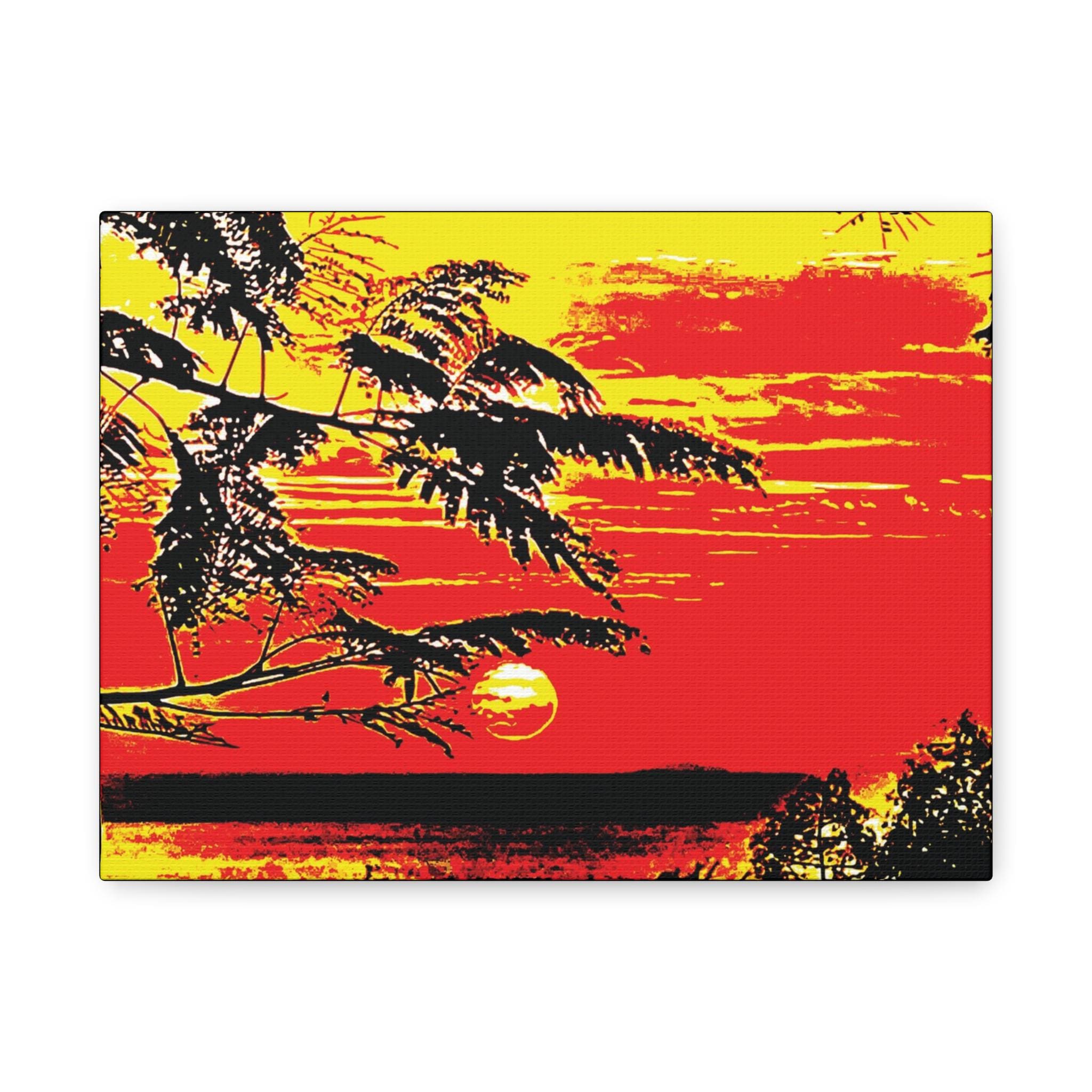 Red Night Canvas Wall Art