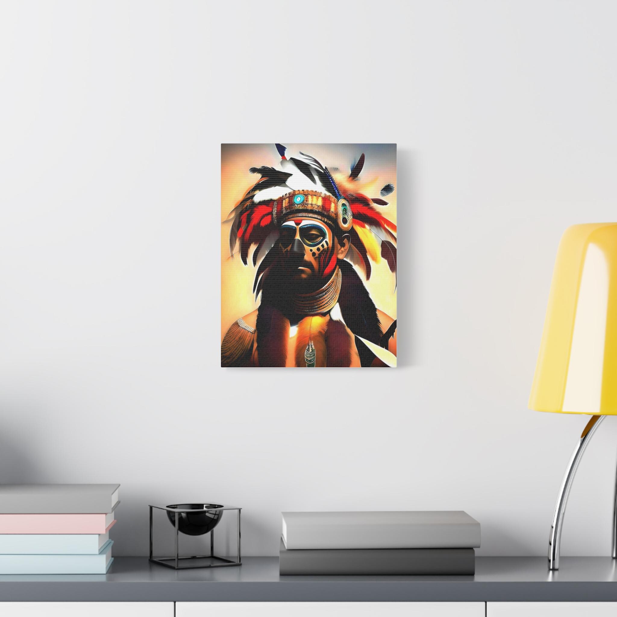Painted Warrior - Canvas Wall Art