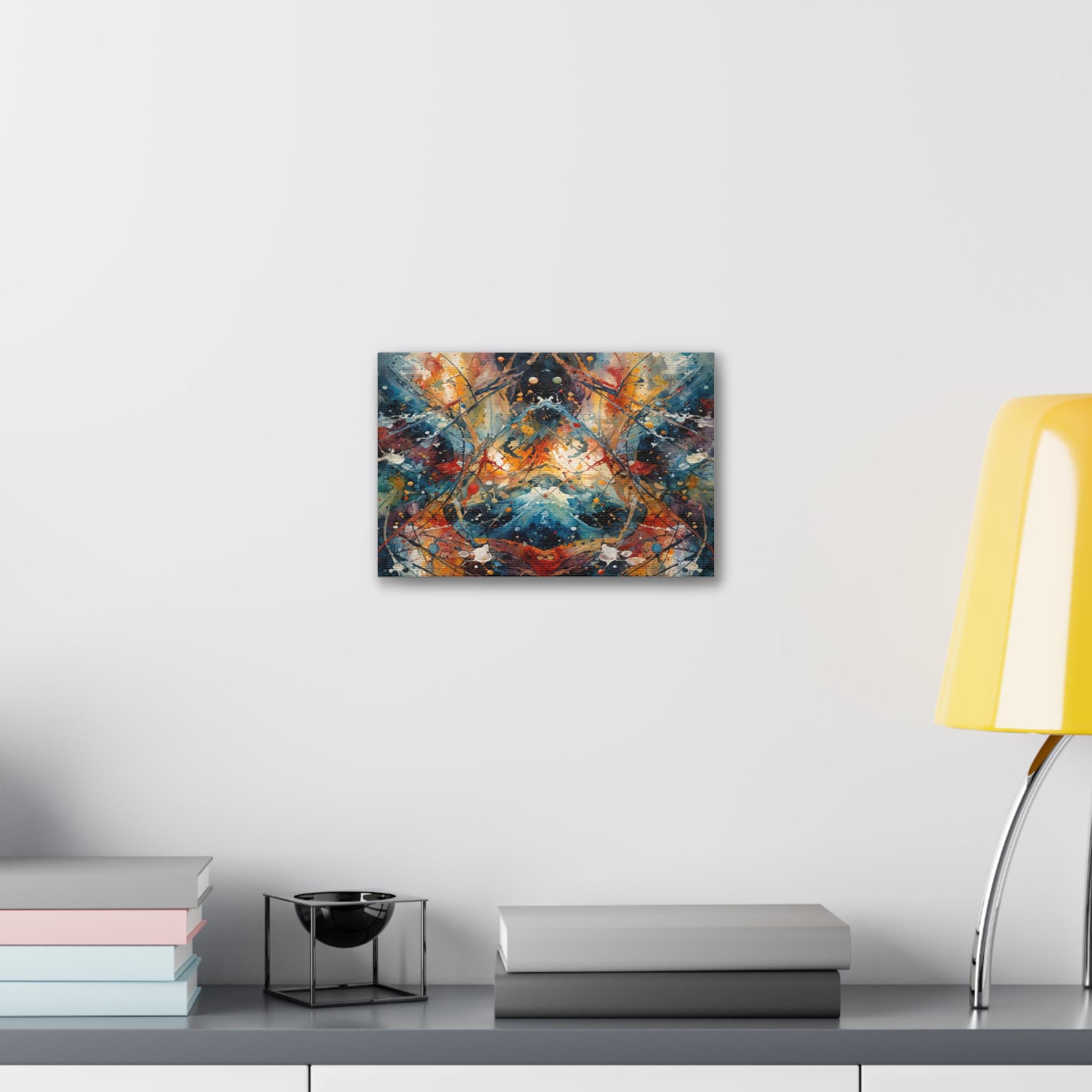 Red Scribe 3 - Canvas Wall Art