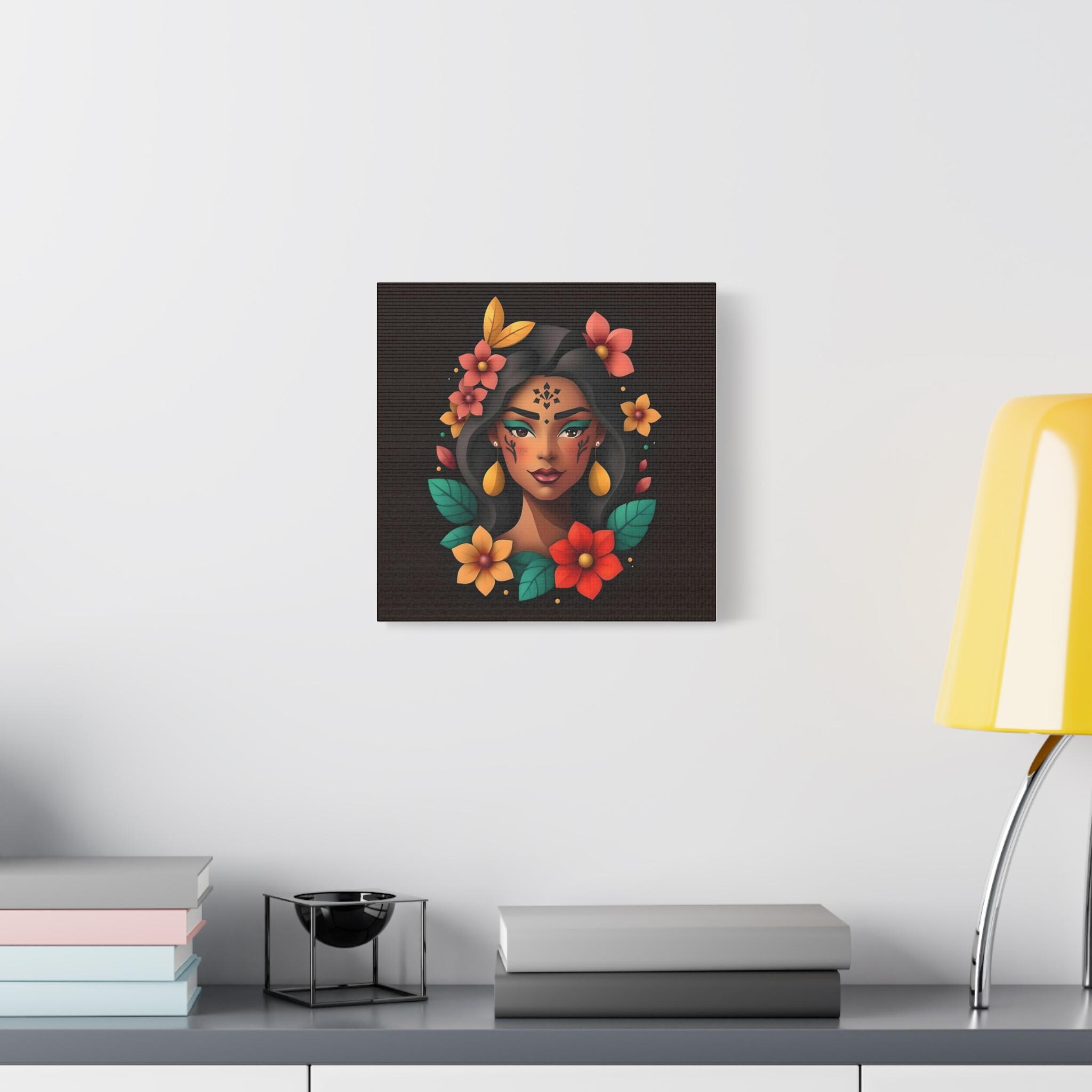 Lady on Black B - Canvas Wall Art