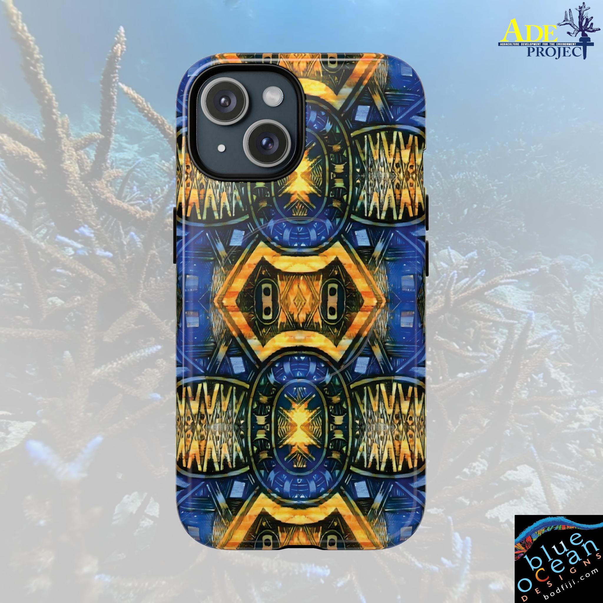 Blue Shield iPhone Magnetic Case - Walt Smith Fiji Ocean Art - Supports ADE Reef Restoration