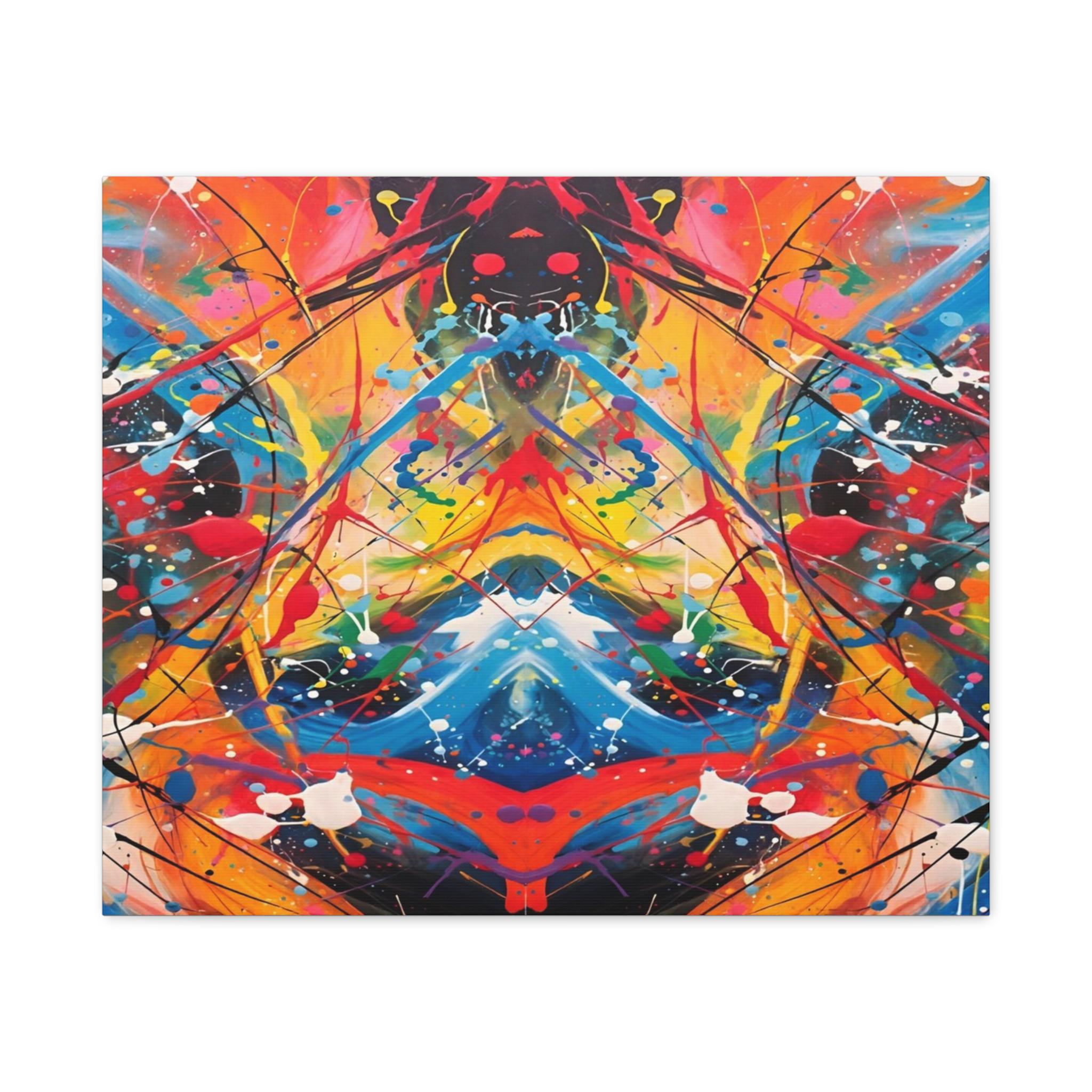 Red Scribe 2 - Canvas Wall Art