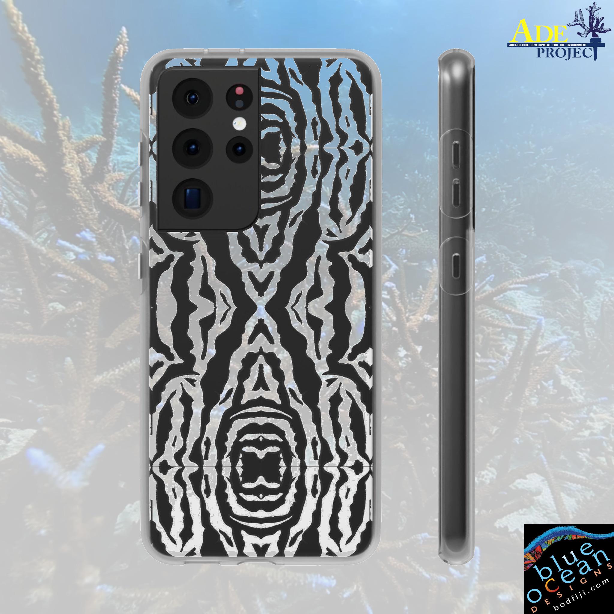 Zebra Confusion Android Flexi Case - Walt Smith Fiji Ocean Art - Supports ADE Reef Restoration