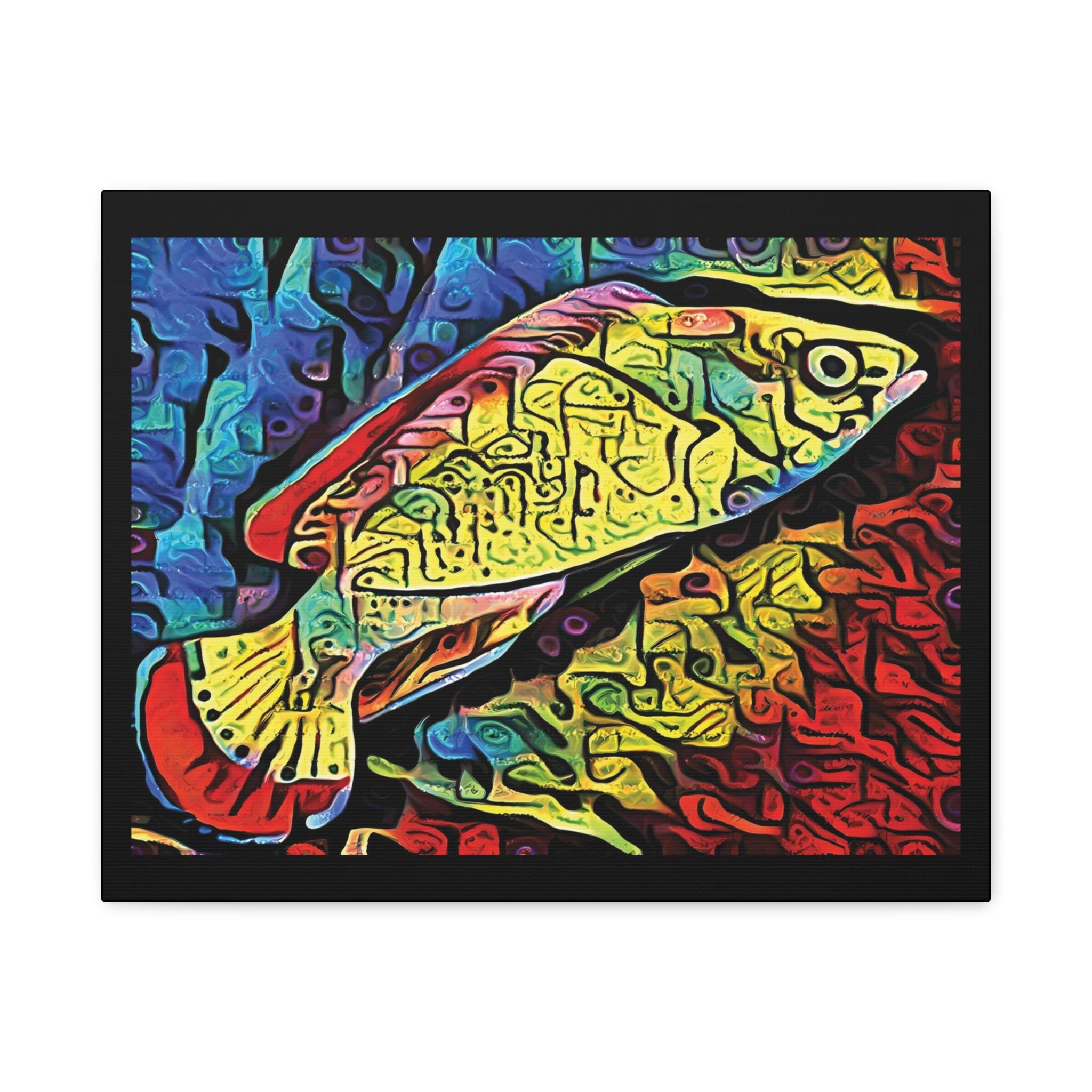 Red Margin Left Canvas Wall Art