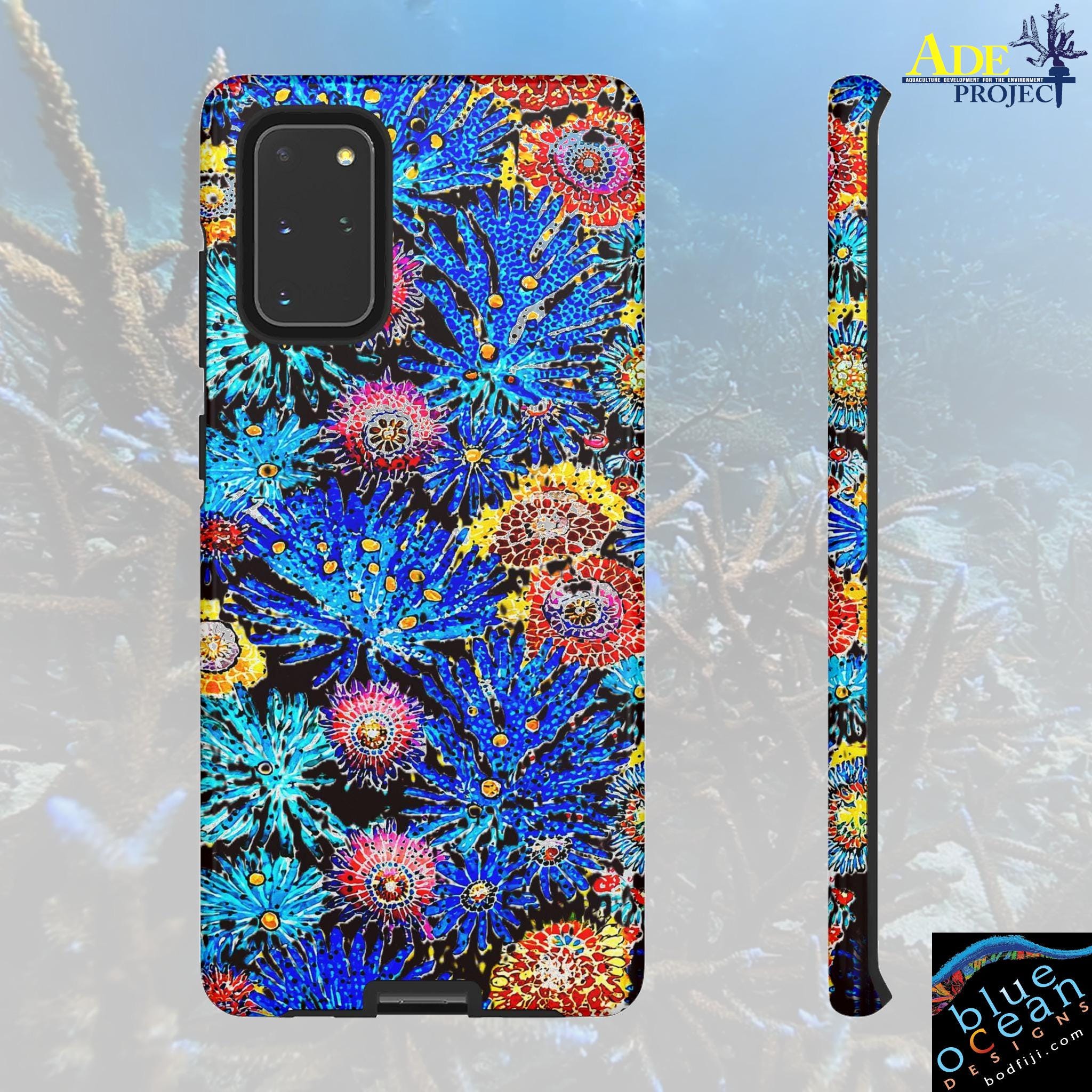 Coral Explosion Android Tough Case - Walt Smith Fiji Ocean Art - Supports ADE Reef Restoration