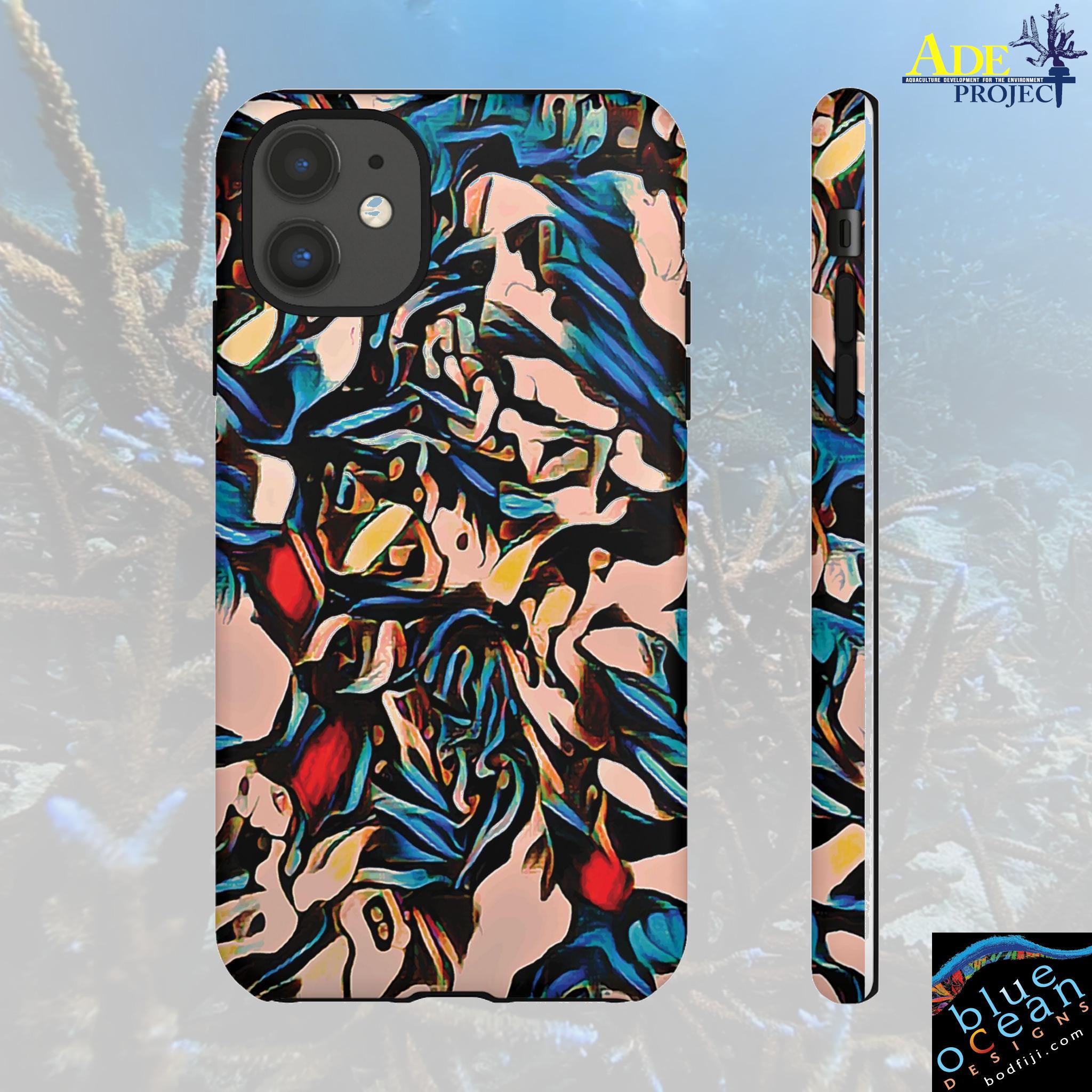Black Rose iPhone Tough Case - Walt Smith Fiji Ocean Art - Supports ADE Reef Restoration