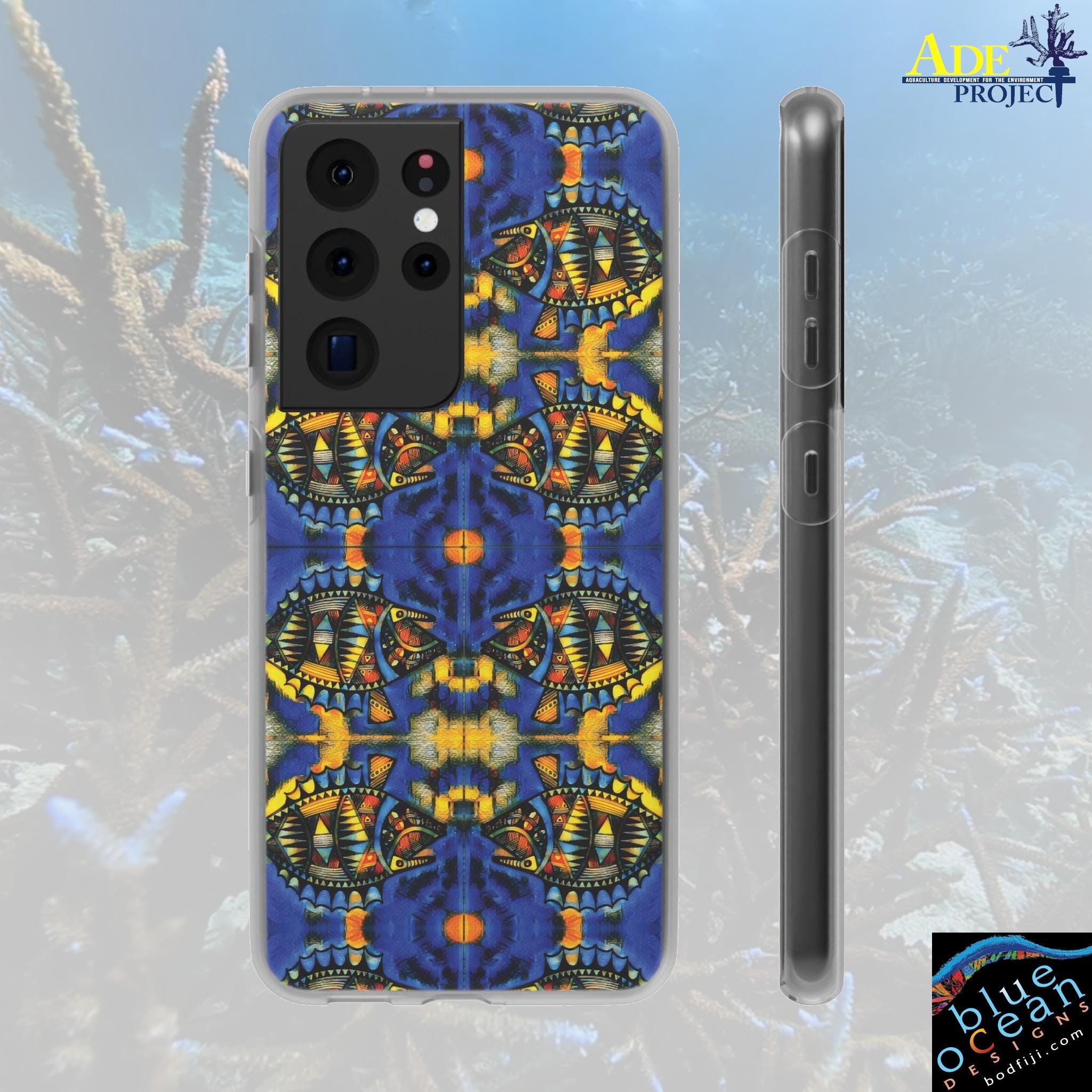 Unicorn Tang Android Flexi Case - Walt Smith Fiji Ocean Art - Supports ADE Reef Restoration