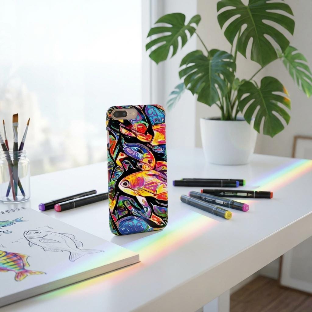 Busy Day iPhone Snap Case - Walt Smith Fiji Ocean Art - Supports ADE Reef Restoration