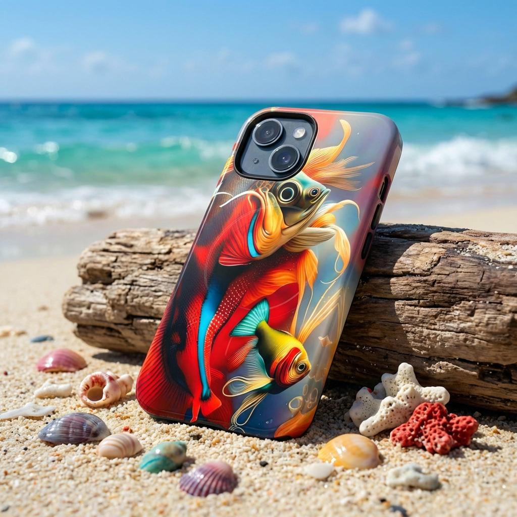 Mr Fish iPhone Magnetic Case - Walt Smith Fiji Ocean Art - Supports ADE Reef Restoration