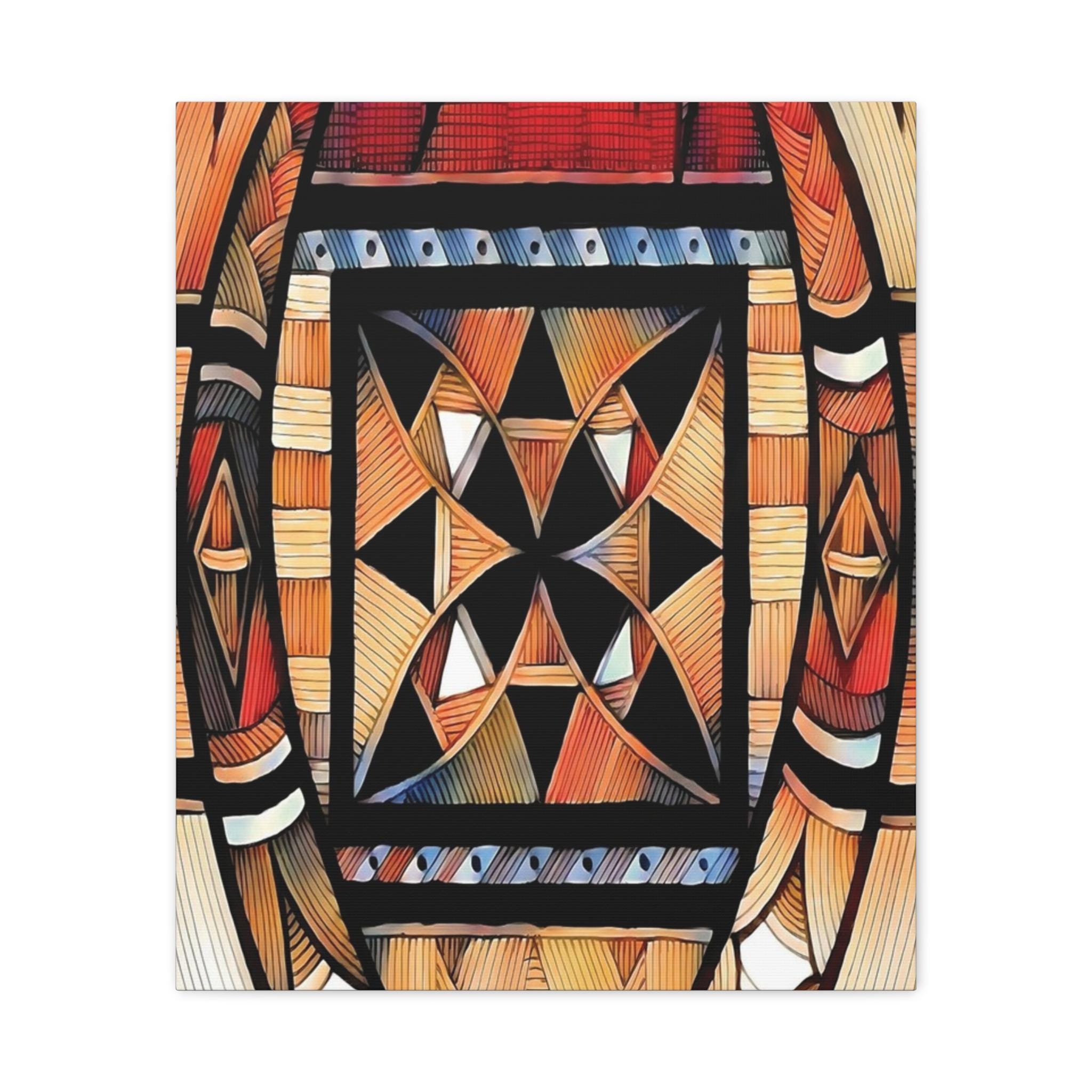Tapa Trees - Canvas Wall Art
