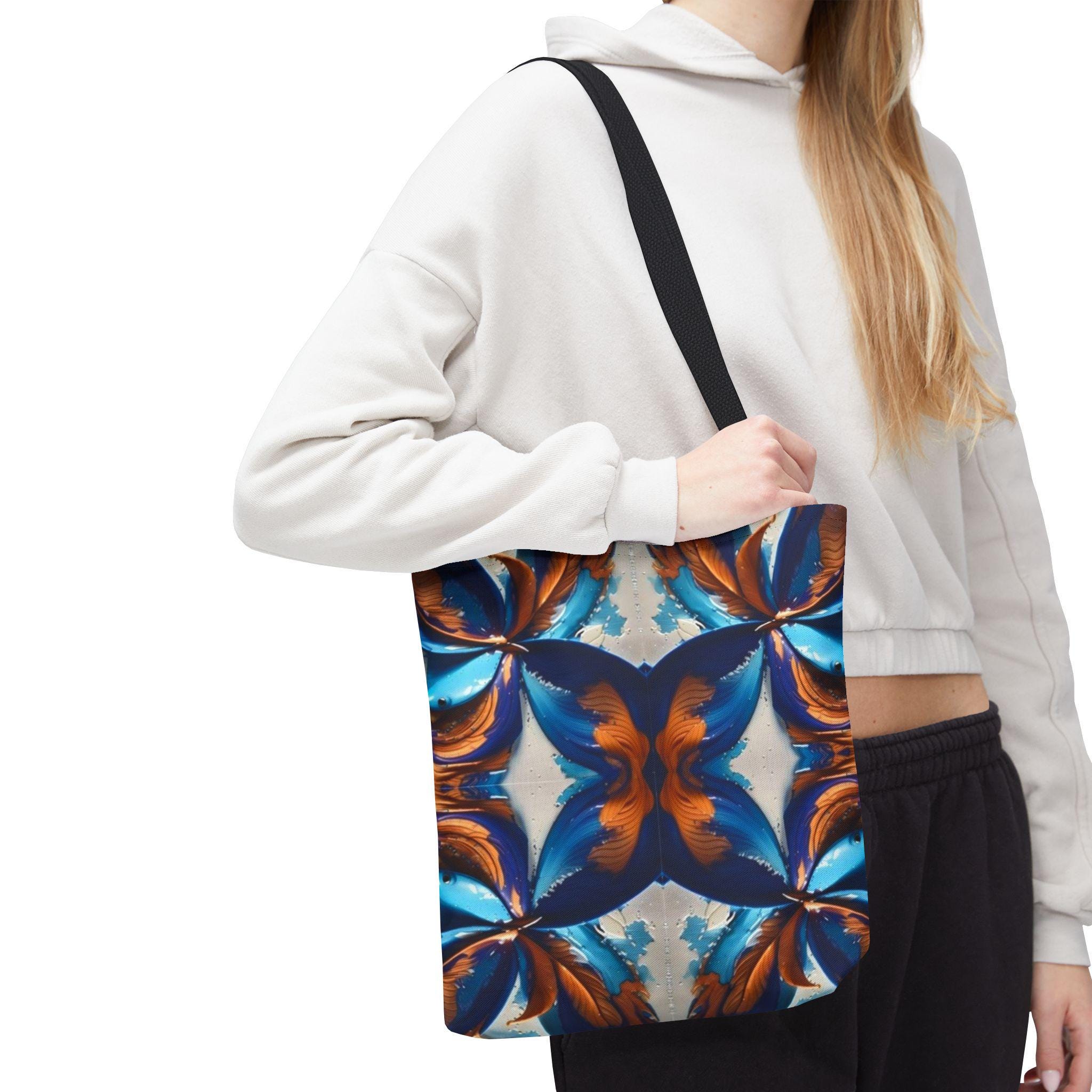 Blue Fan Quad - Tote Bag