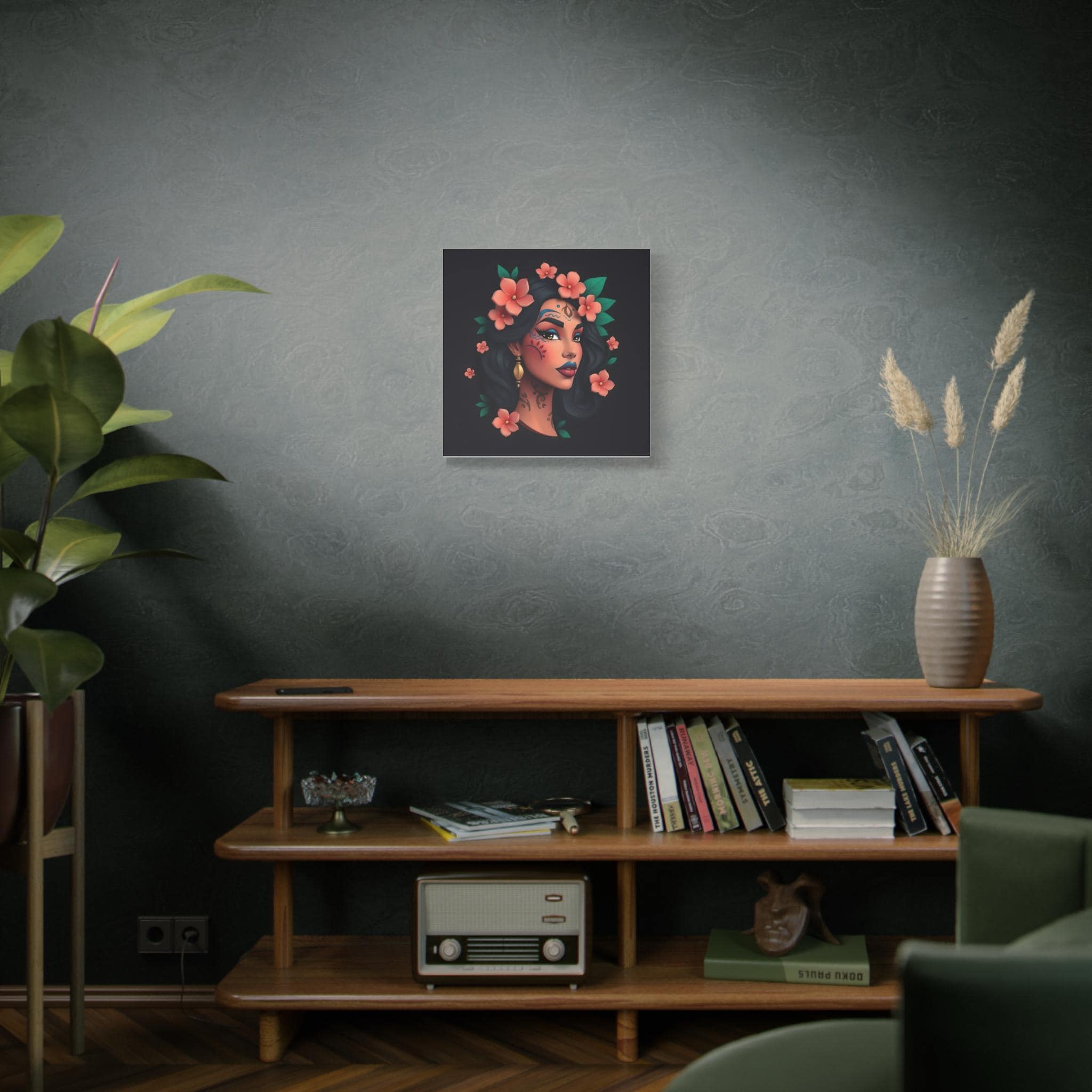 Lady on Black 1 - Canvas Wall Art