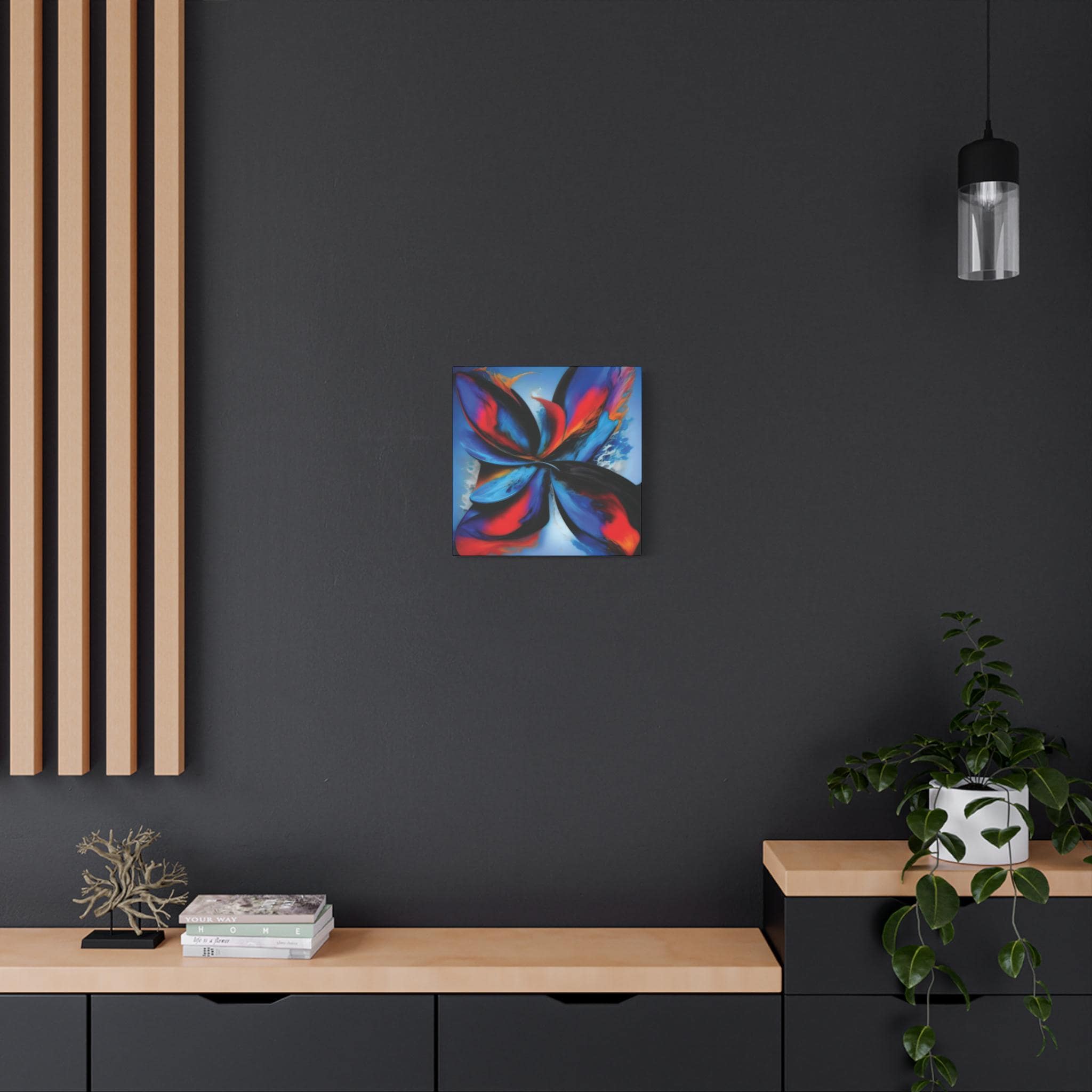 Flaming Fan Canvas Wall Art