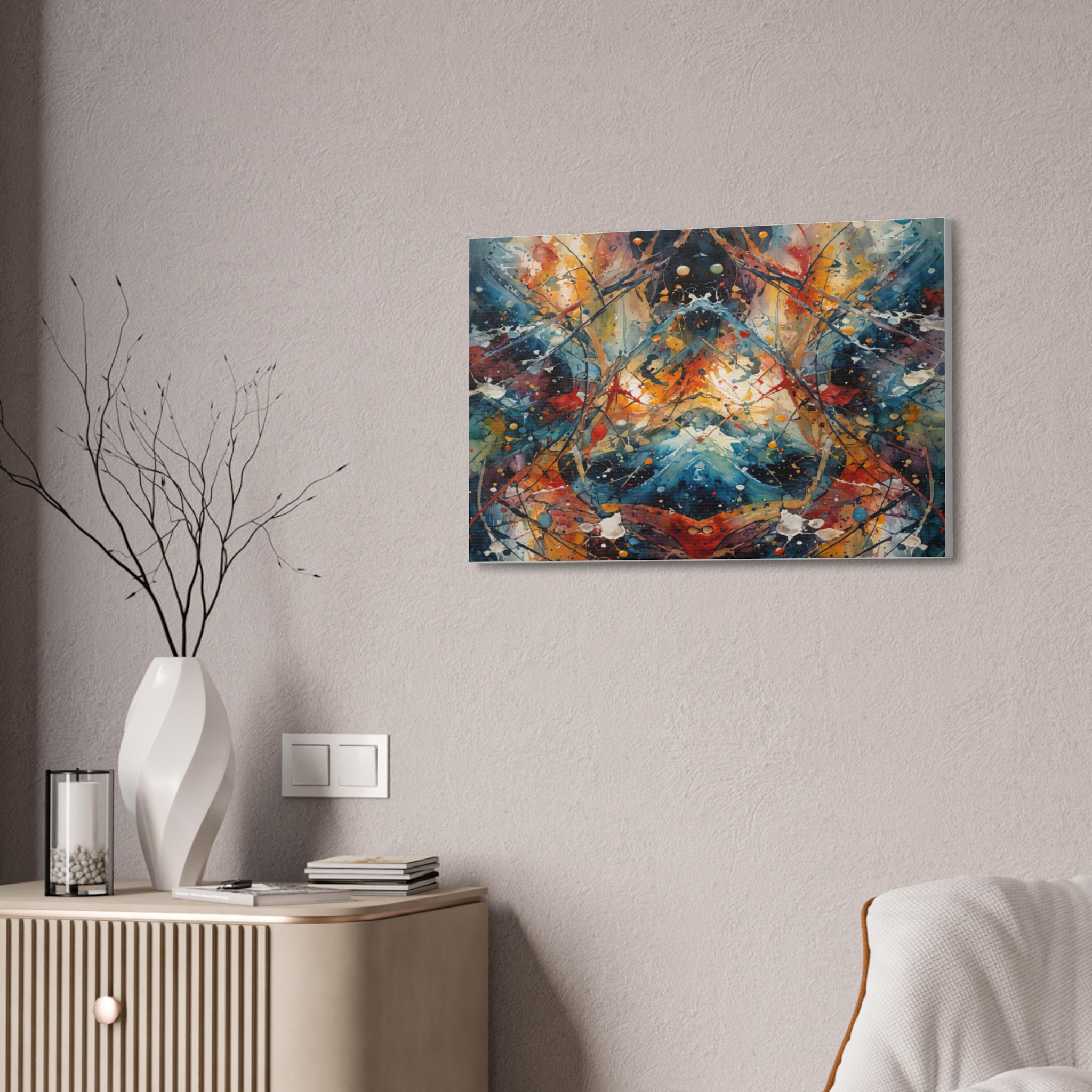 Red Scribe 3 - Canvas Wall Art