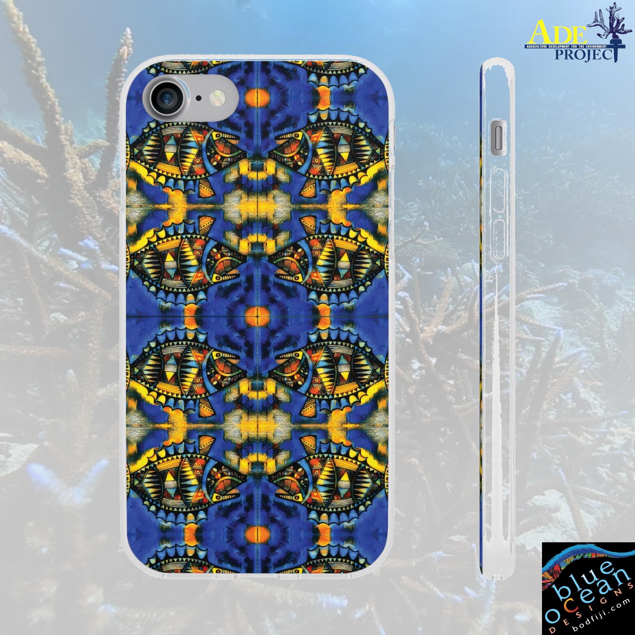 Unicorn Tang iPhone Flexi Case - Walt Smith Fiji Ocean Art - Supports ADE Reef Restoration