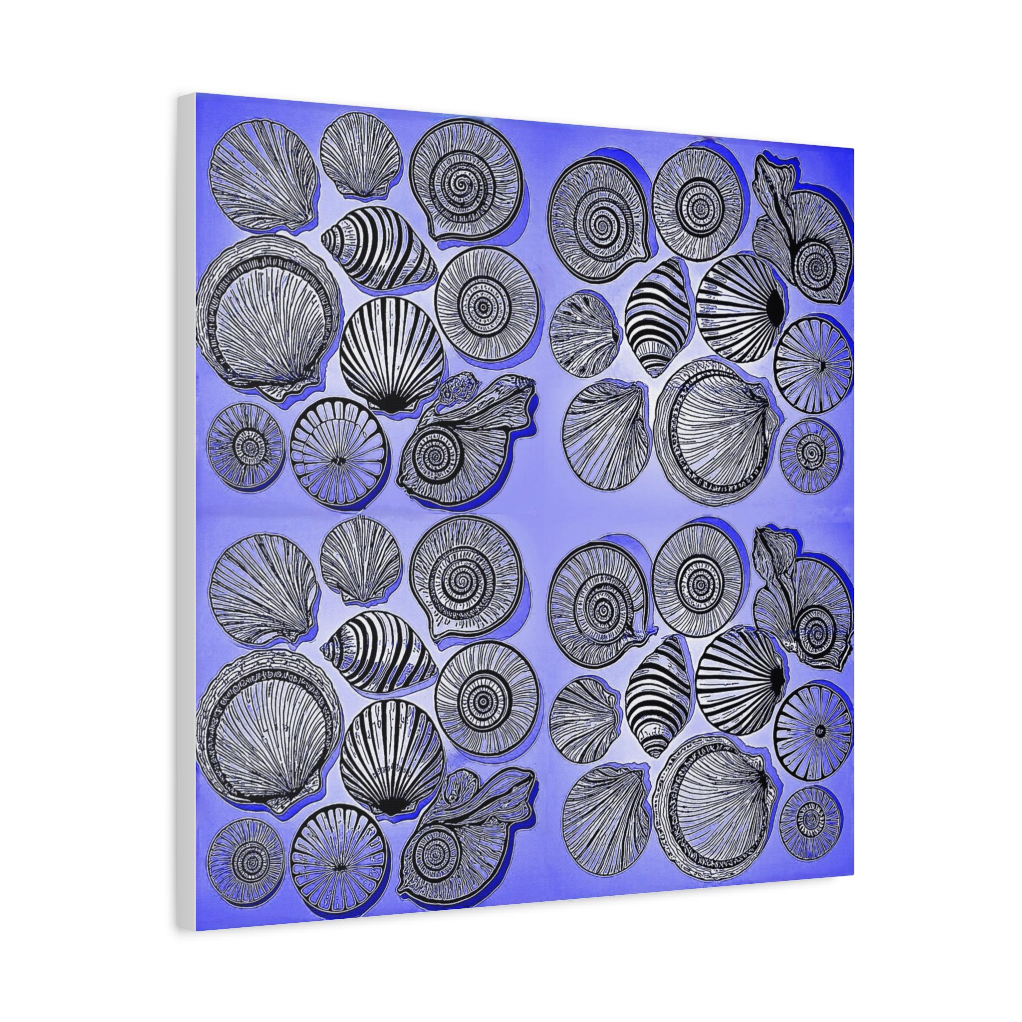 Shells Blue - Canvas Wall Art