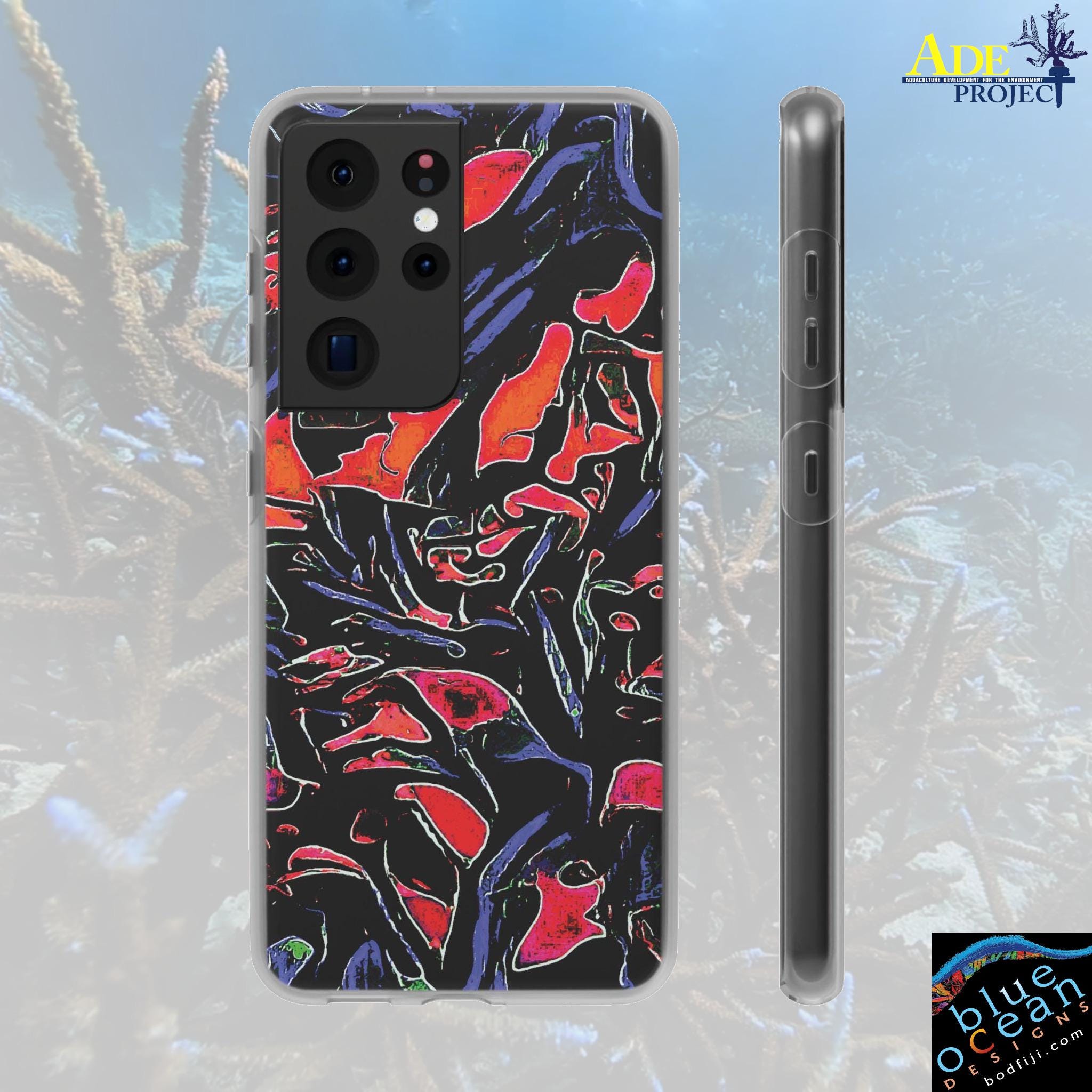 Dark Rider Android Flexi Case - Walt Smith Fiji Ocean Art - Supports ADE Reef Restoration