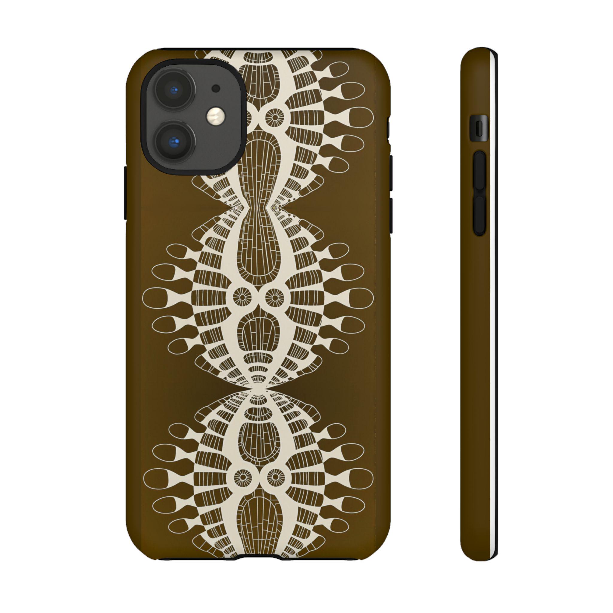Abstract Urchin Brown iPhone Tough Case - Walt Smith Fiji Ocean Art - Supports ADE Reef Restoration