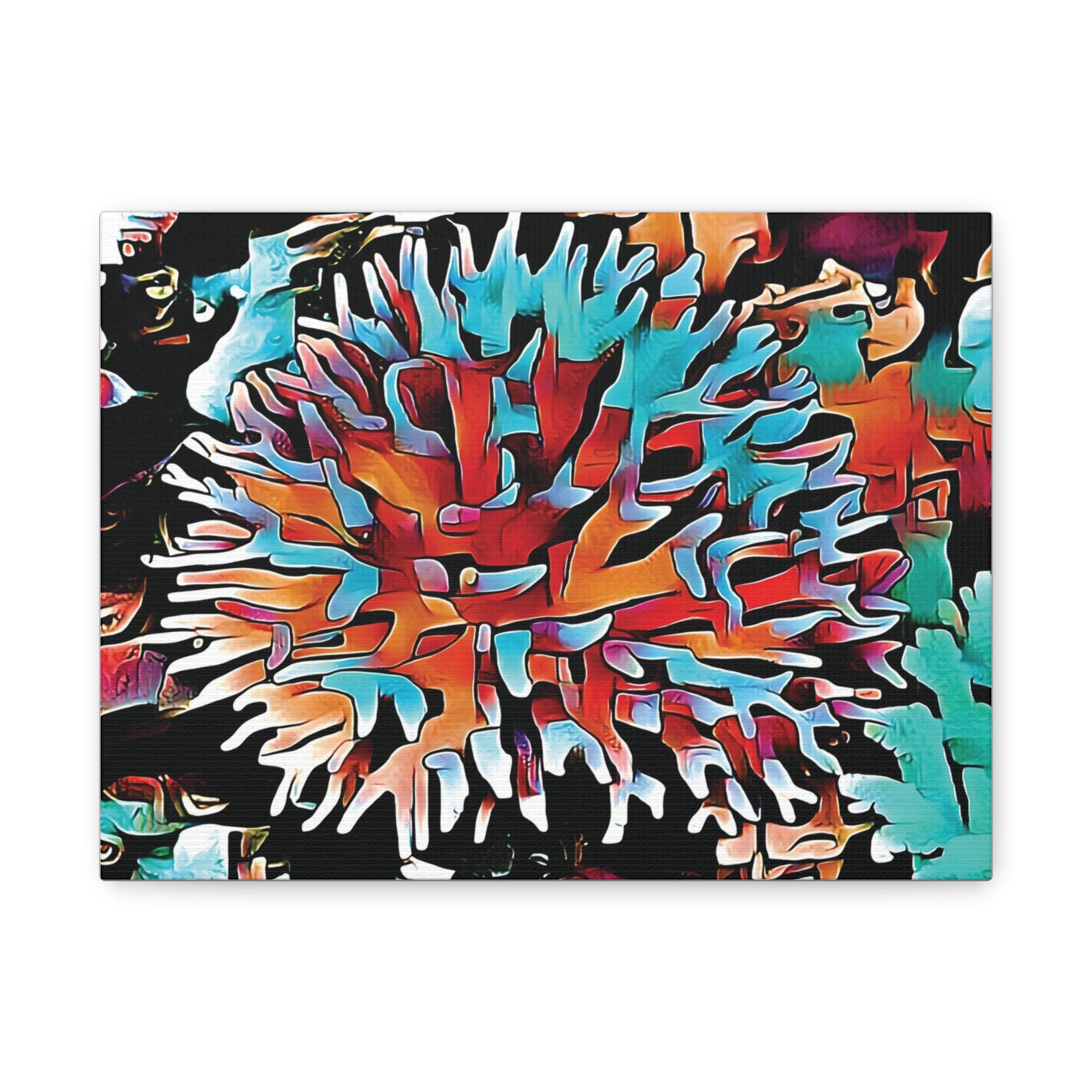 Aqua Spike - Canvas Wall Art