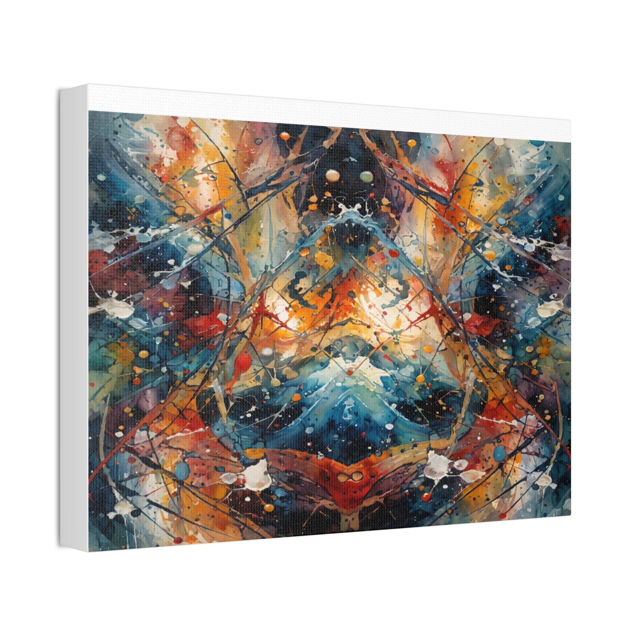 Red Scribe 3 - Canvas Wall Art