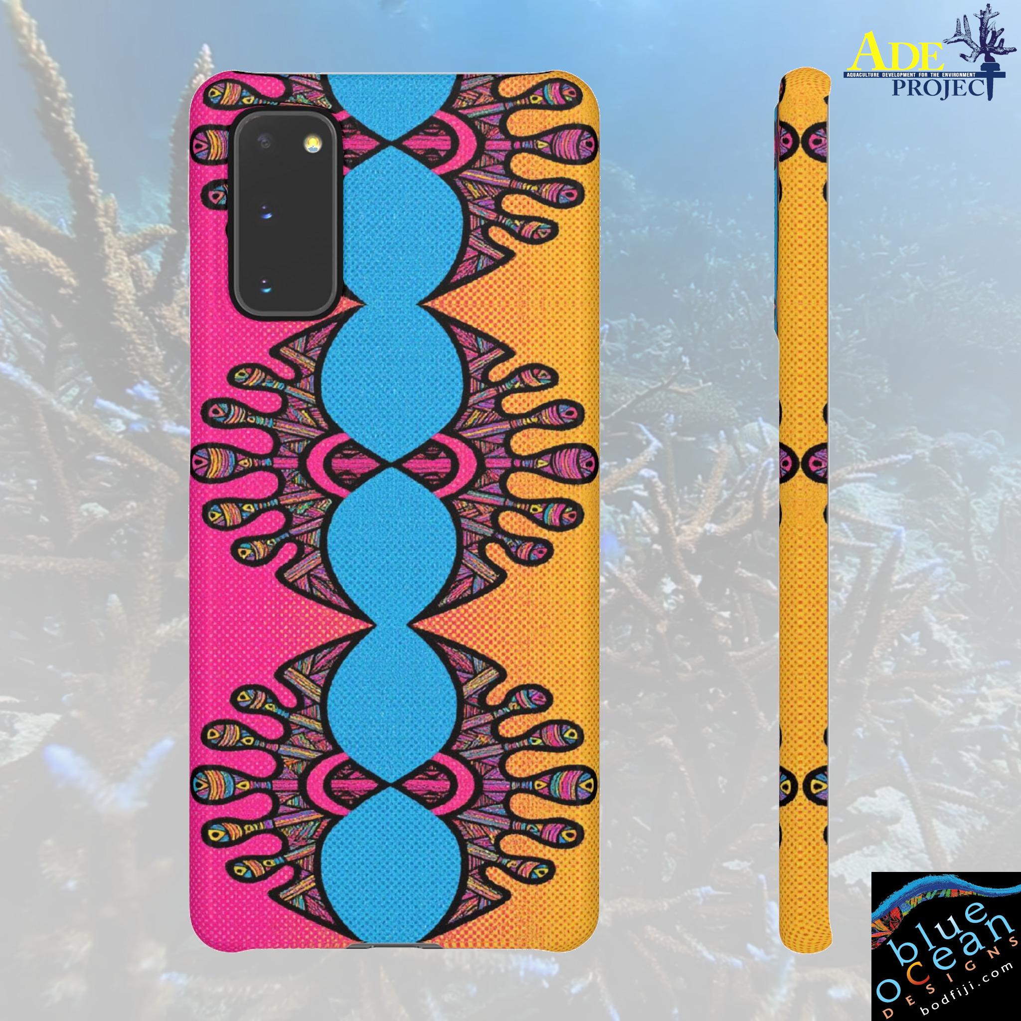 Abstract Urchin Color Android Snap Case - Walt Smith Fiji Ocean Art - Supports ADE Reef Restoration