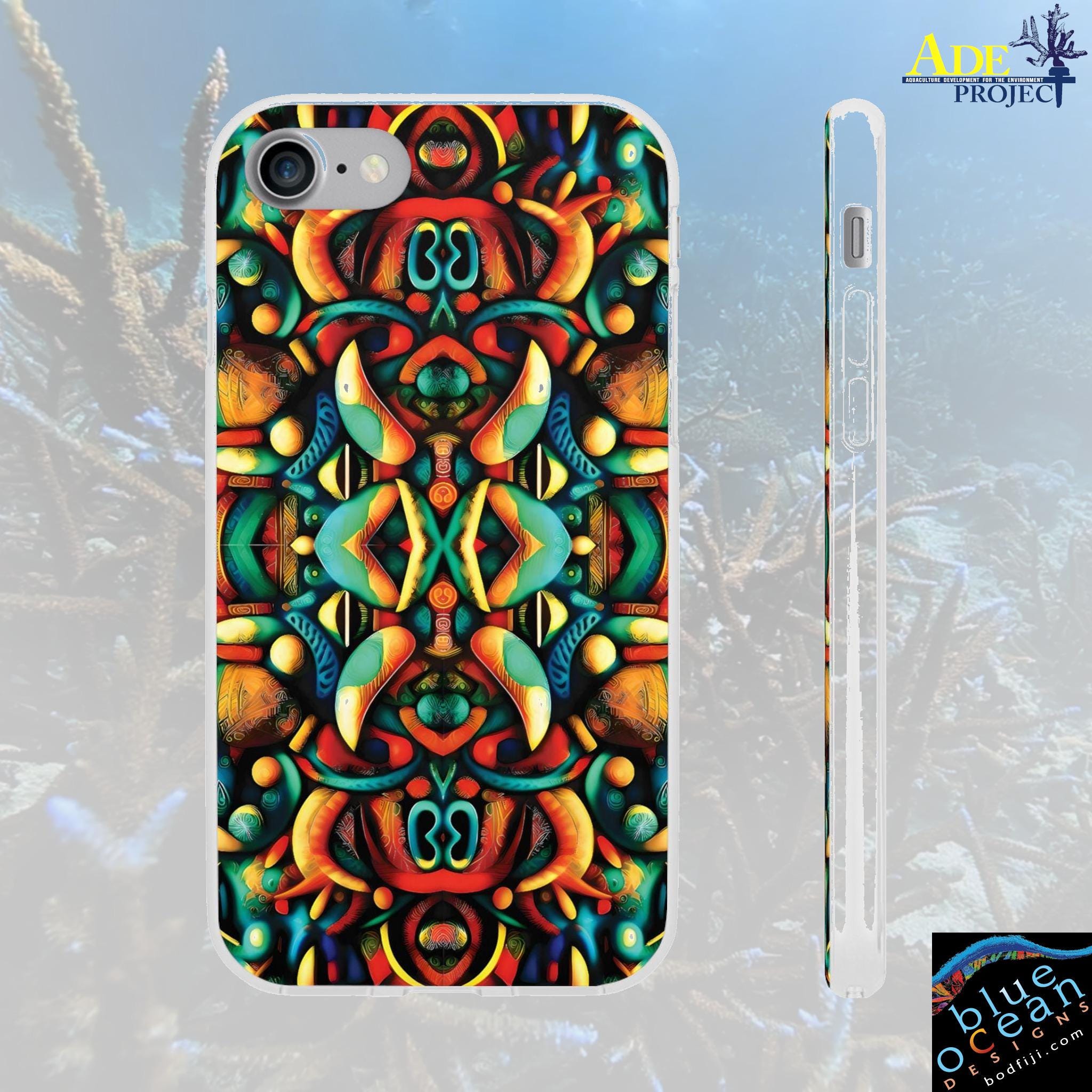 Warm Dayze iPhone Flexi Case - Walt Smith Fiji Ocean Art - Supports ADE Reef Restoration