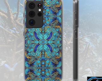 Blue Lobsters Android Flexi Case - Walt Smith Fiji Ocean Art - Supports ADE Reef Restoration