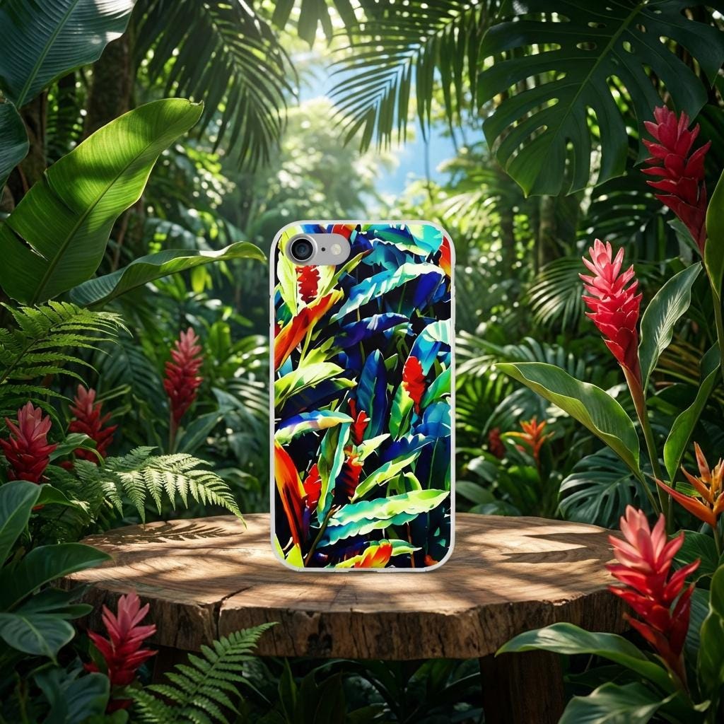 Floral Ginger iPhone Flexi Case - Walt Smith Fiji Ocean Art - Supports ADE Reef Restoration