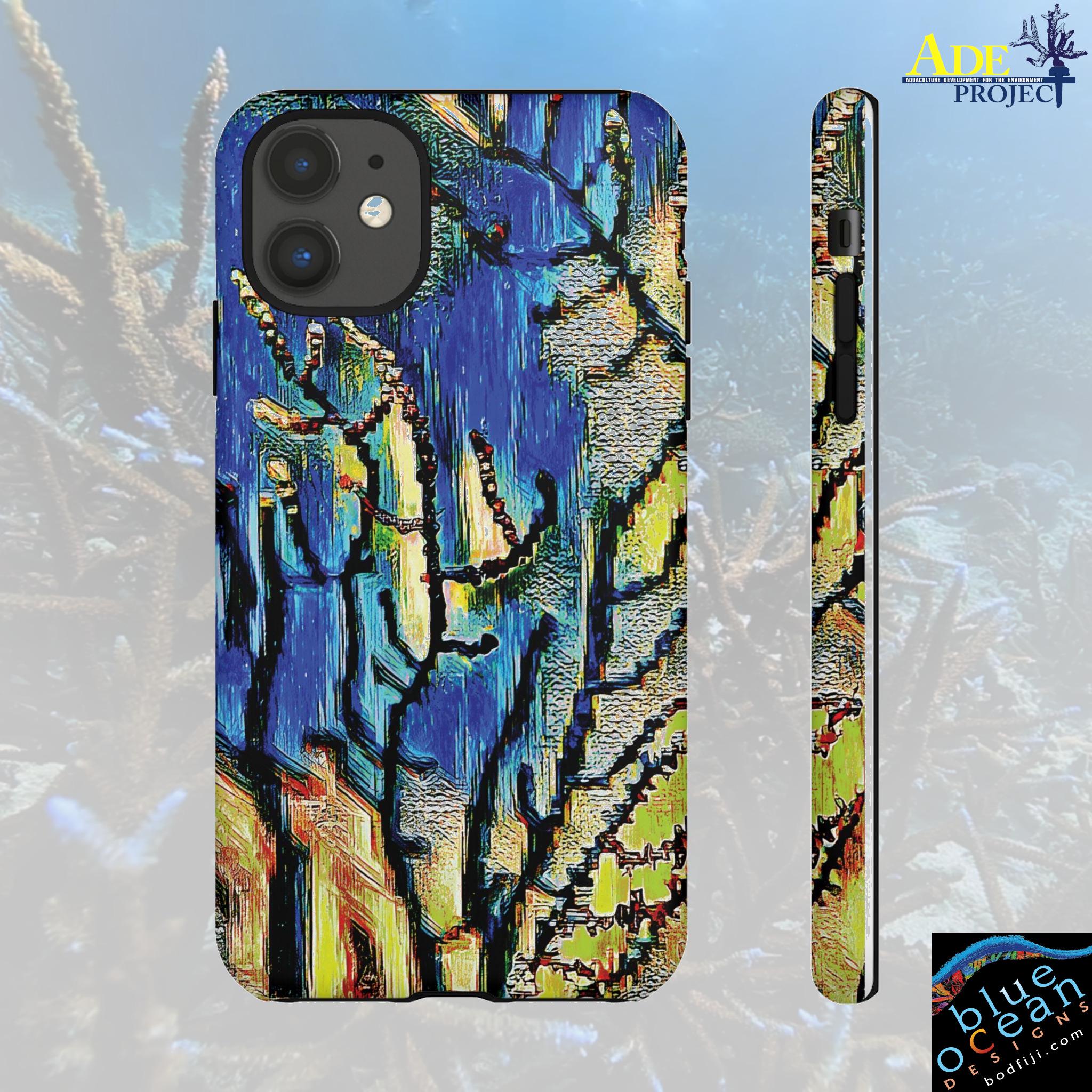 Deep Fan iPhone Tough Case - Walt Smith Fiji Ocean Art - Supports ADE Reef Restoration