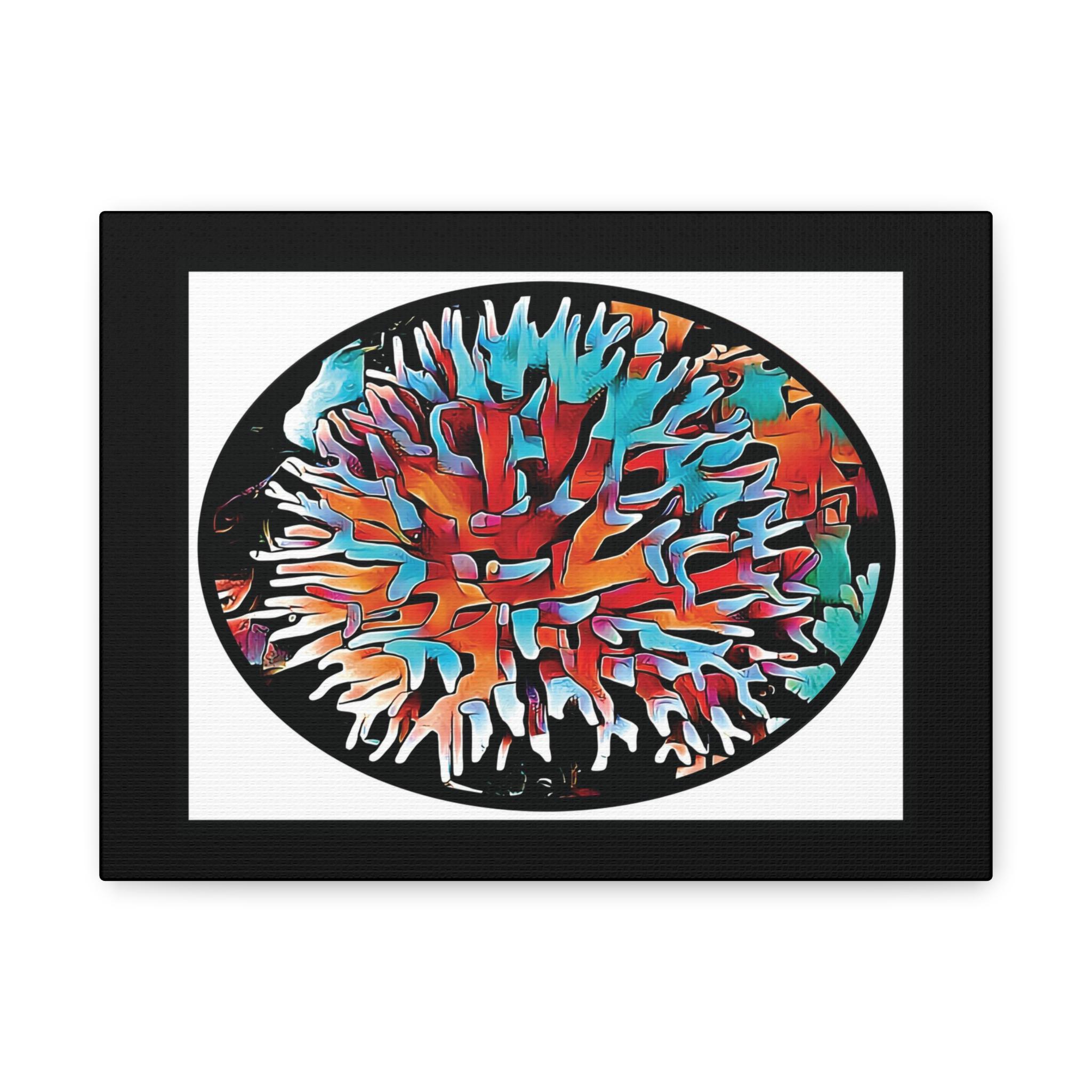 Coral View Egg Canvas Wall Art