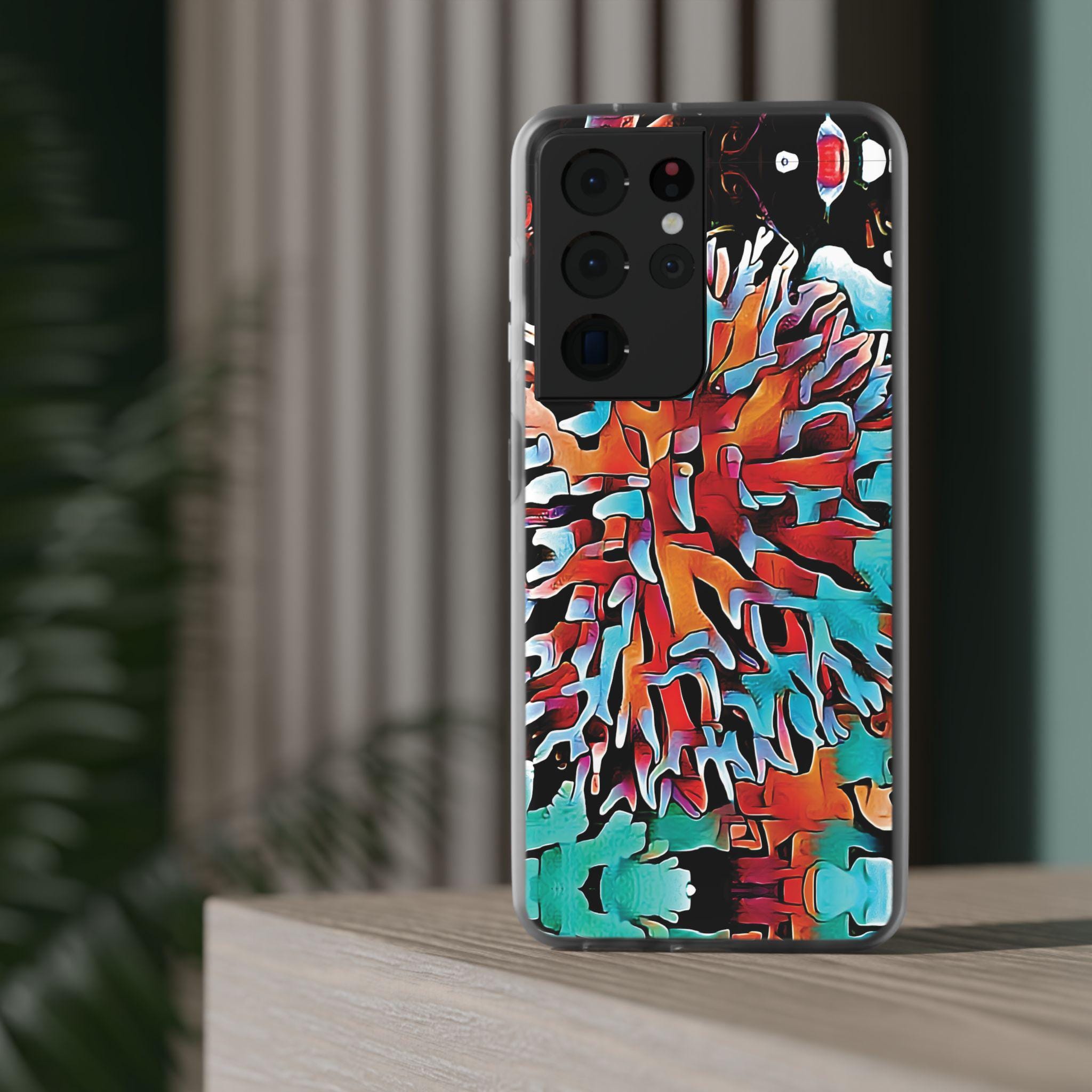 Aqua Spike Android Flexi Case - Walt Smith Fiji Ocean Art - Supports ADE Reef Restoration
