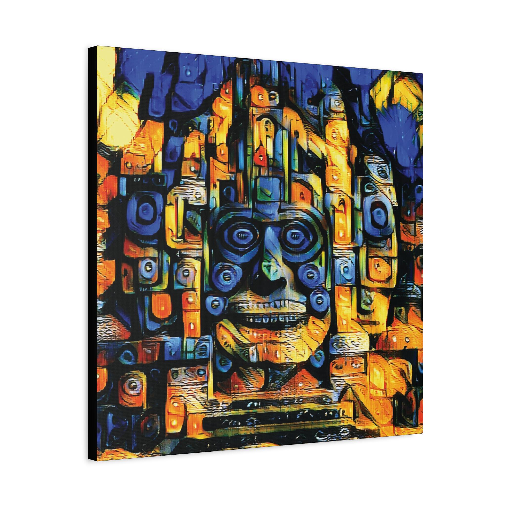 Purple Face Canvas Wall Art