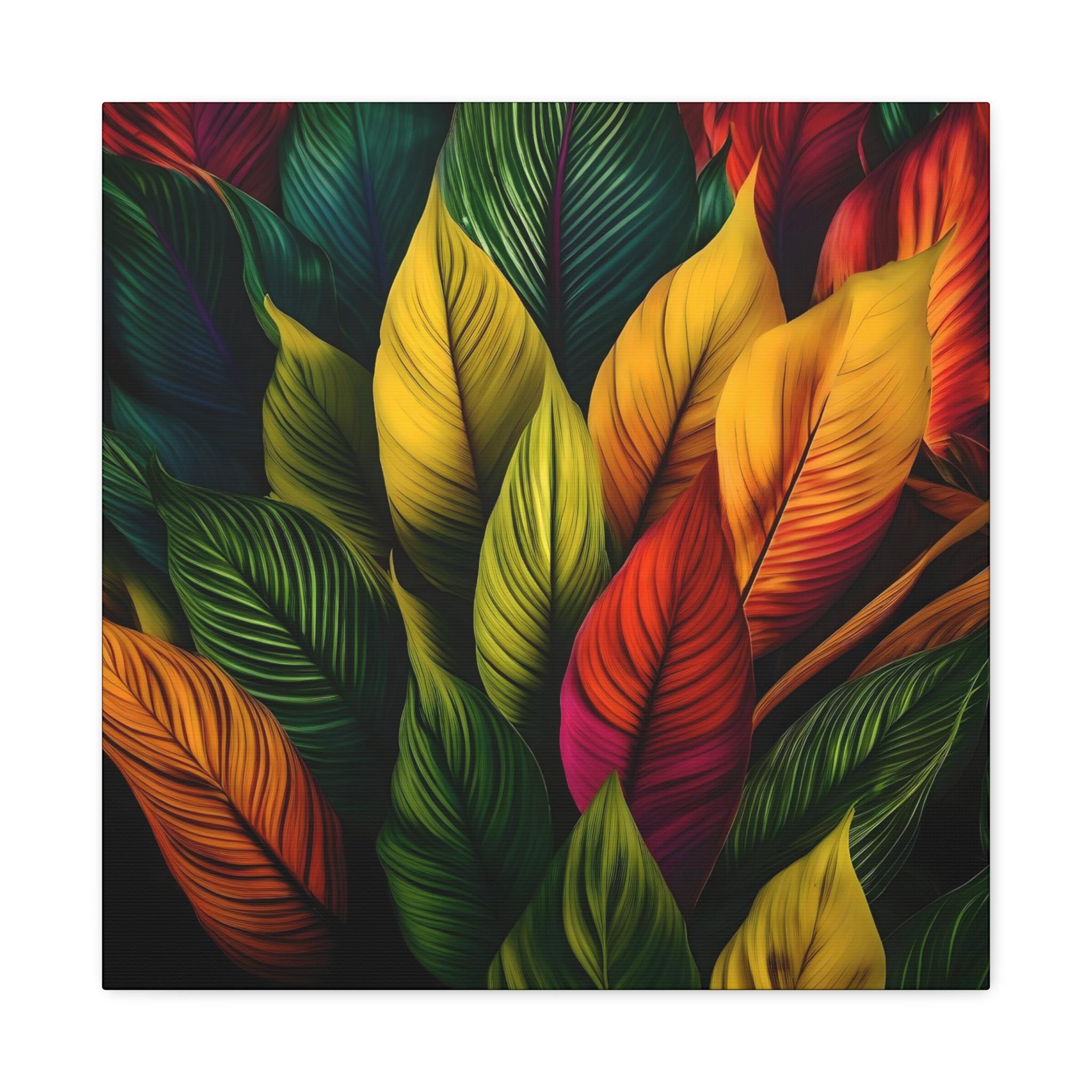 Colored Leaves Canvas Wall Art